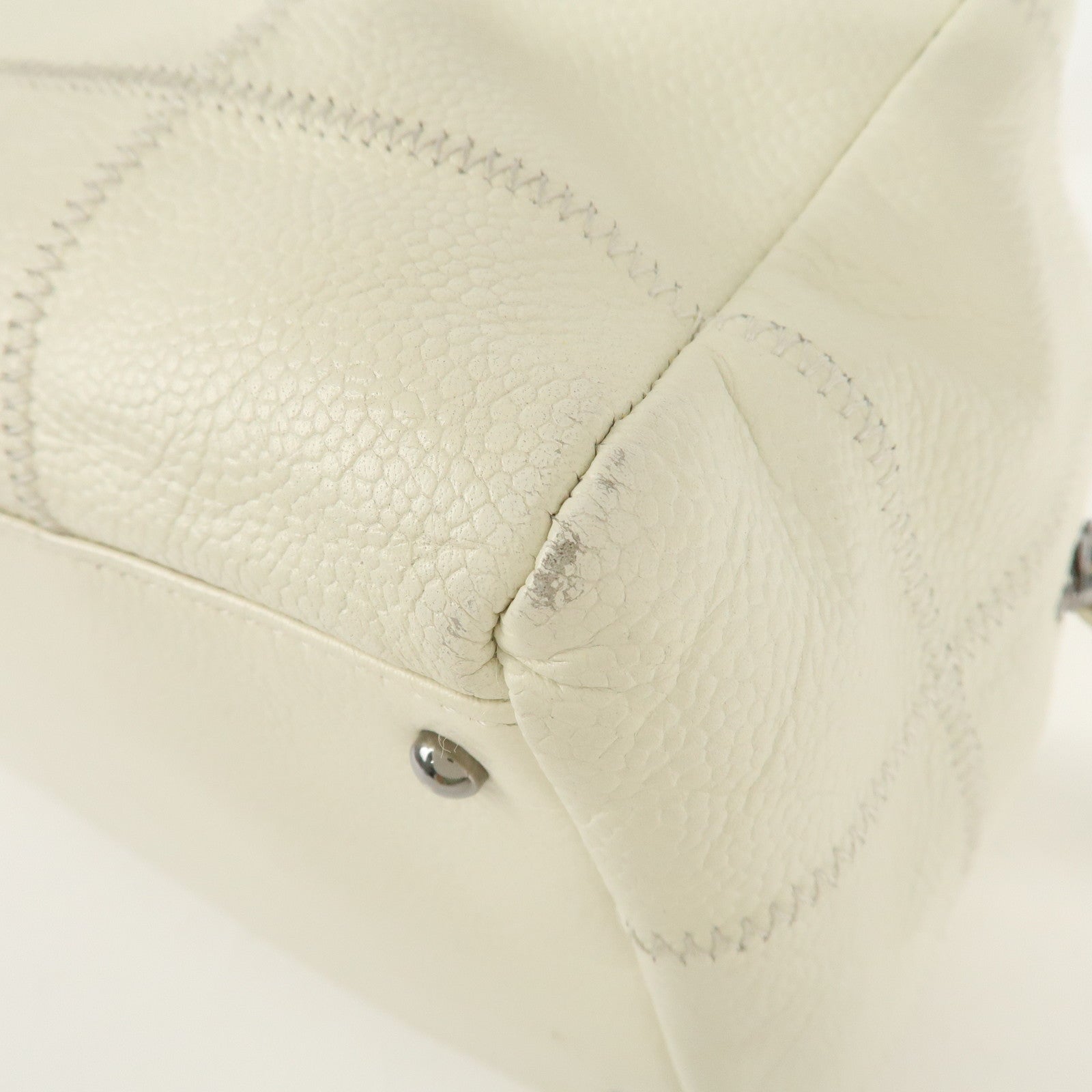 CHANEL Chocolate Bar Caviar Skin Mini Boston Bag Black A26135 Used