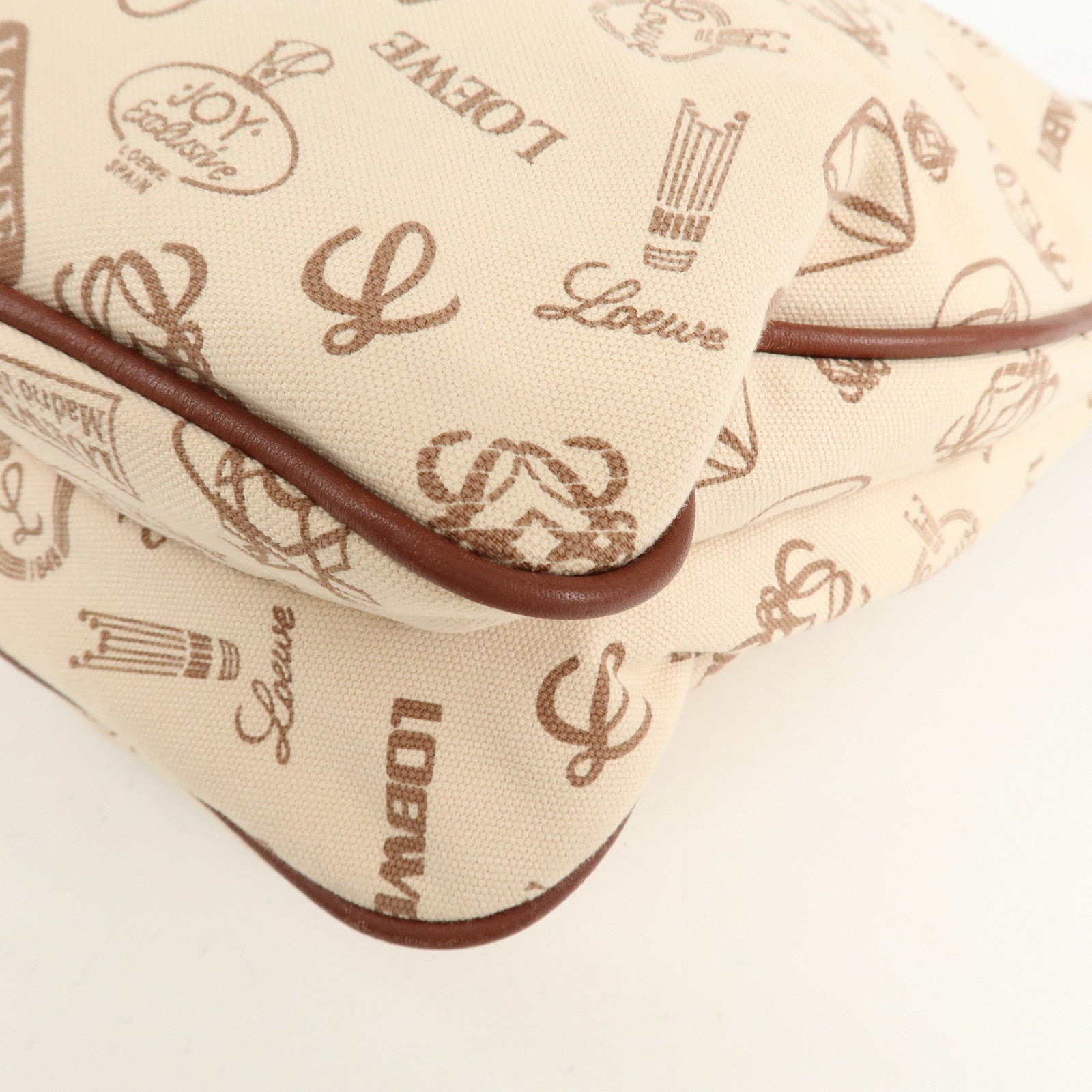 LOEWE Anagram Canvas Leather Suede Shoulder Bag 160th Anniversary Used