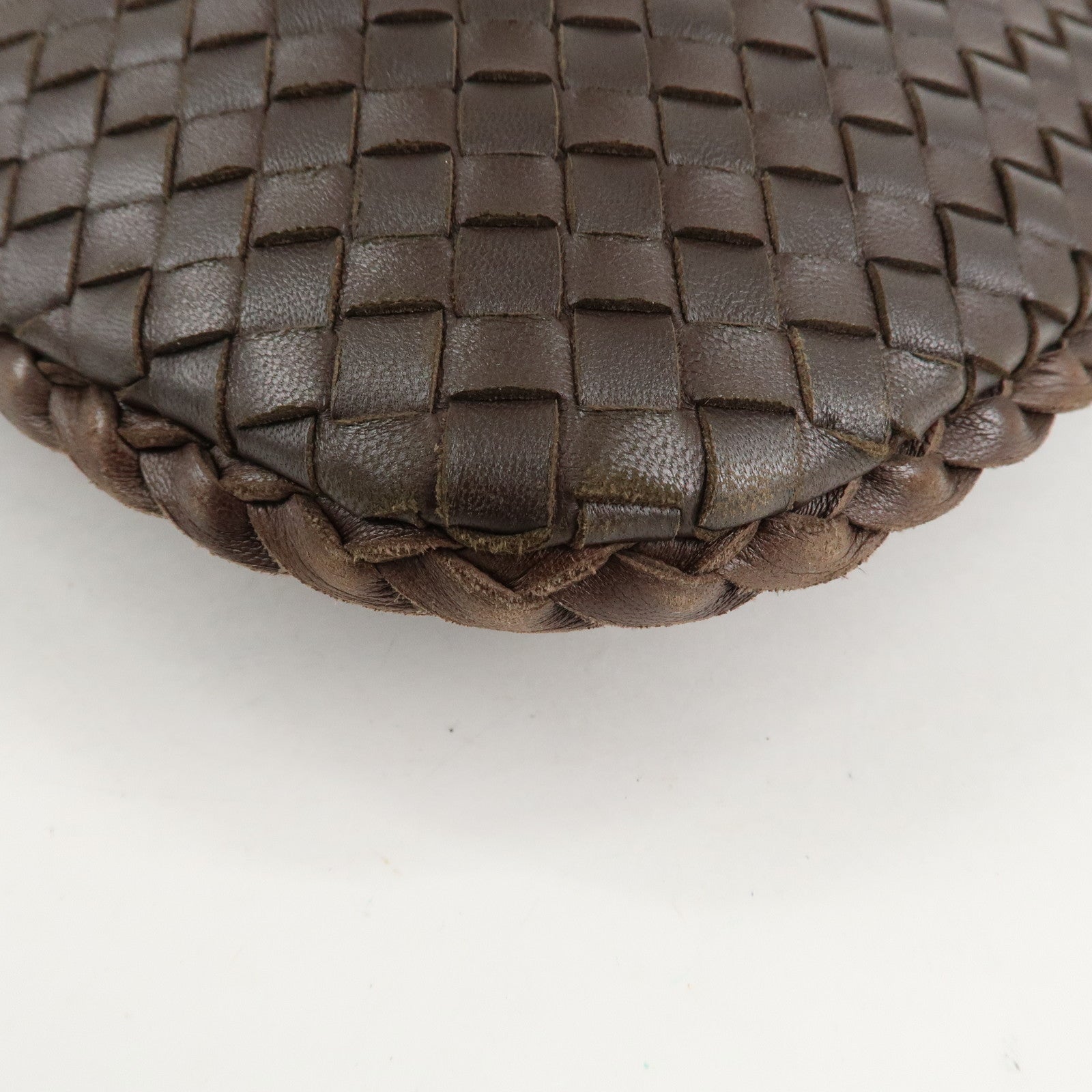 BOTTEGA VENETA Hobo Intrecciato Leather Shoulder Bag Brown 115653 Used