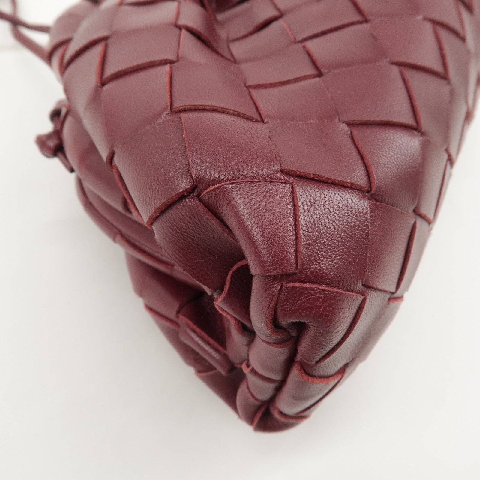 BOTTEGA VENETA Intrecciato Leather Mini Pouch Shoulder Bag Used