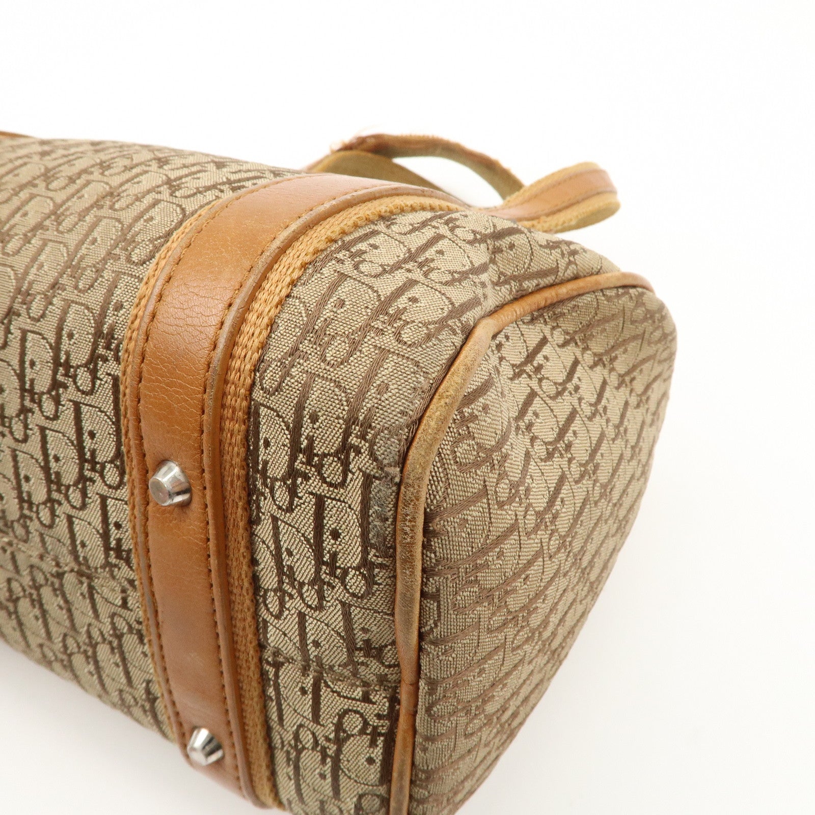 Christian Dior Trotter Street Chic Canvas Leather Mini Boston Bag Used