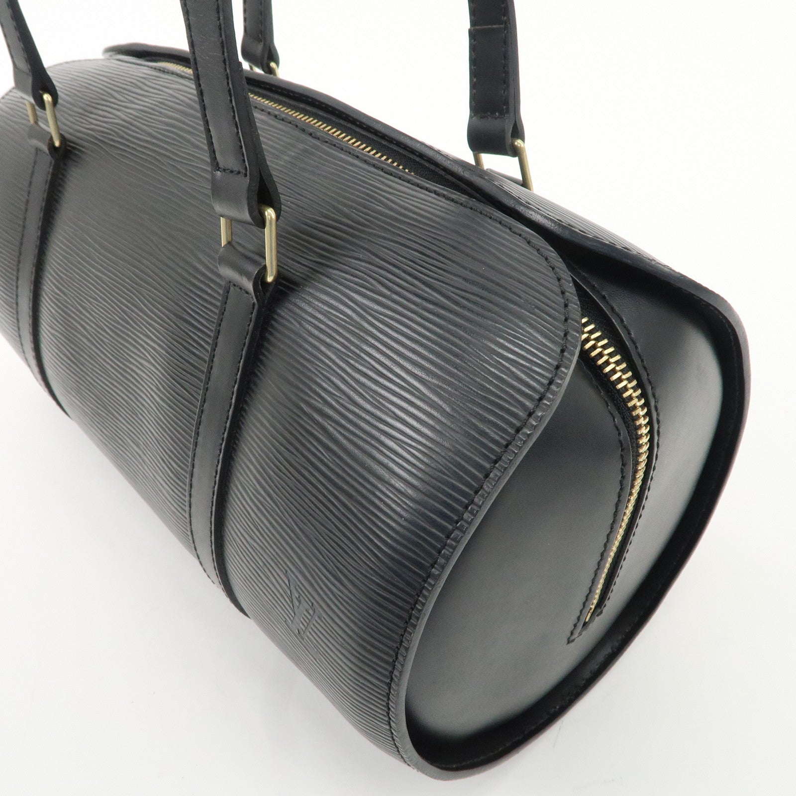 Louis Vuitton Epi Soufflot & Pouch Hand Bag Noir Black M52862 Used