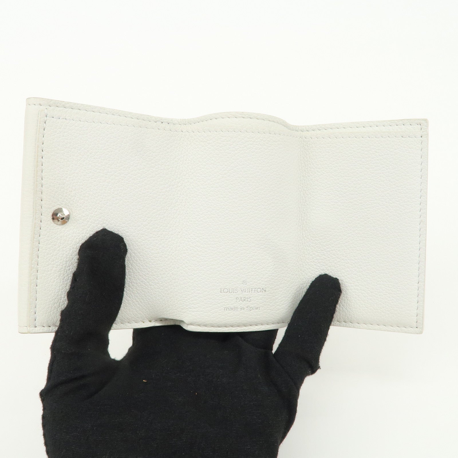 Louis Vuitton Portefeuille Lock Mini Wallet White M68482 Used