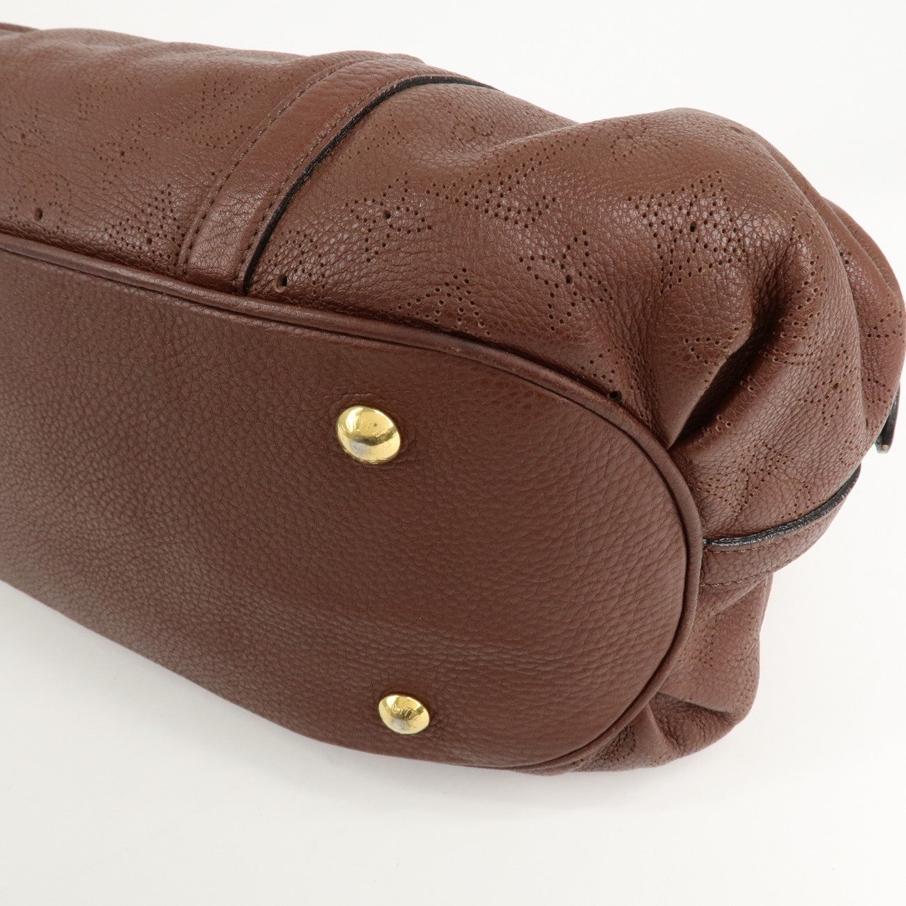 Louis Vuitton Monogram Mahina Lunar Hand Bag GM Acajou M95970 Used