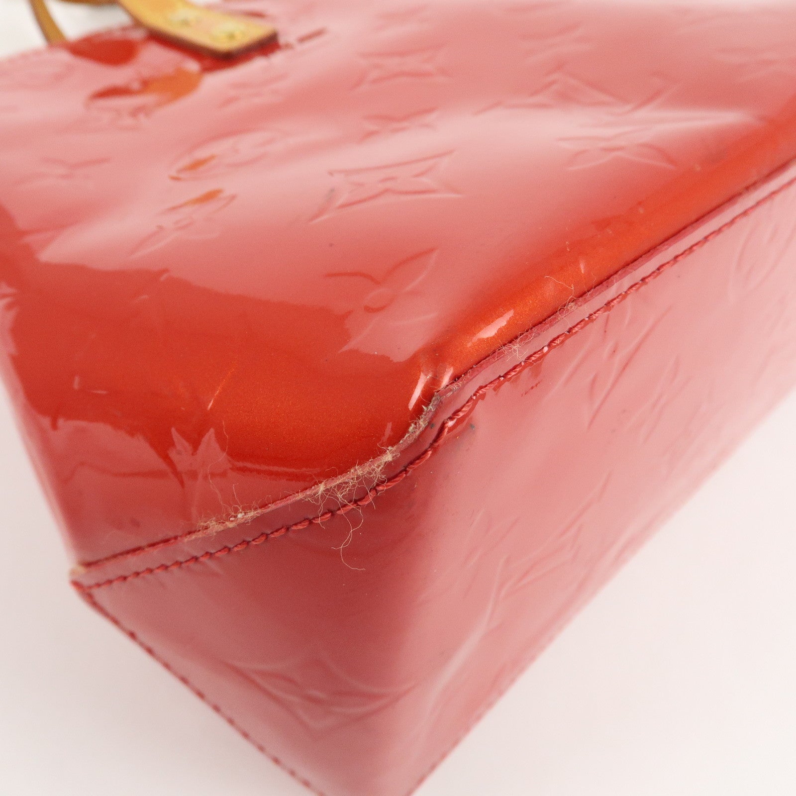 Louis Vuitton Monogram Vernis Lead PM Hand Bag M91088 Rouge Used