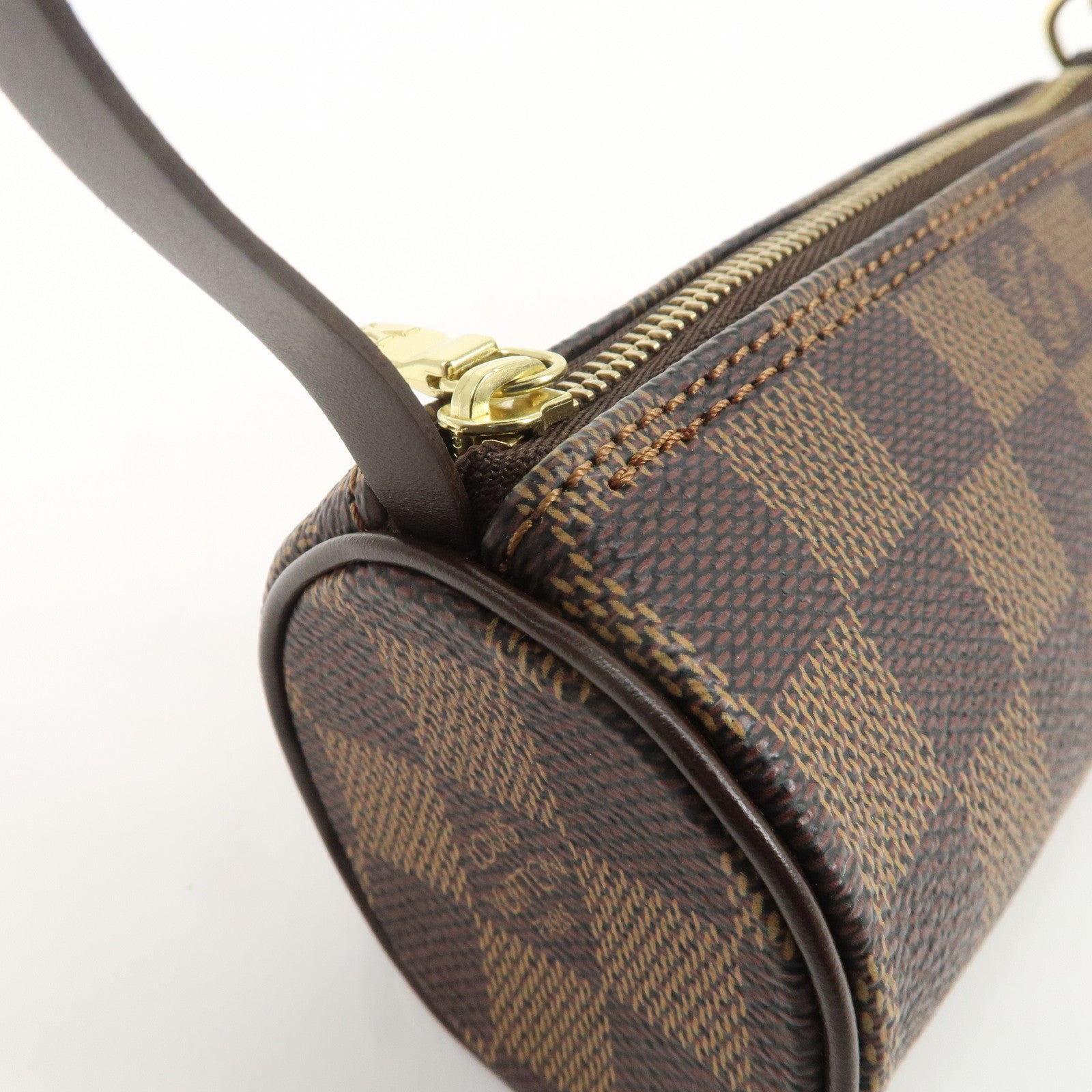 Louis Vuitton Damier Ebene Mini Pouch for Papillon Bag Brown Used