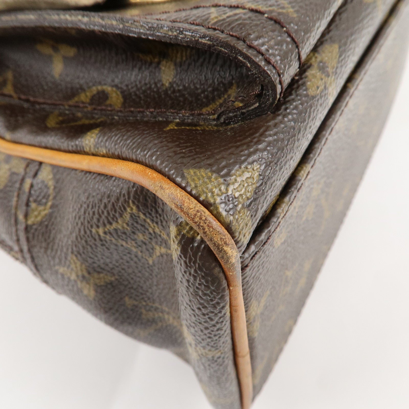 Louis Vuitton Monogram Manhattan PM Hand Bag Brown M40026 Used