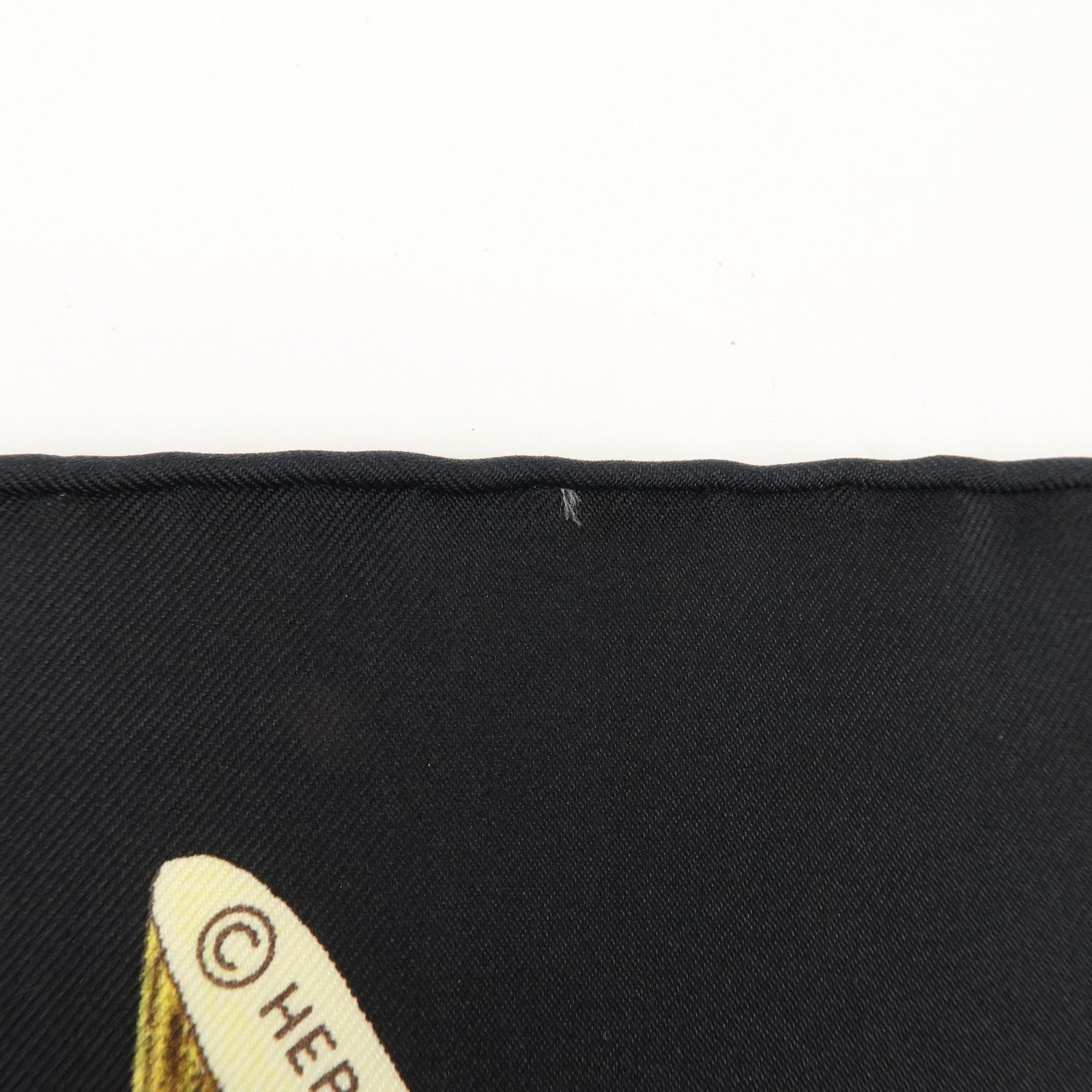 HERMES Silk 100% Carre 90 Scarf Nouvelle Colodonie Black Green Used