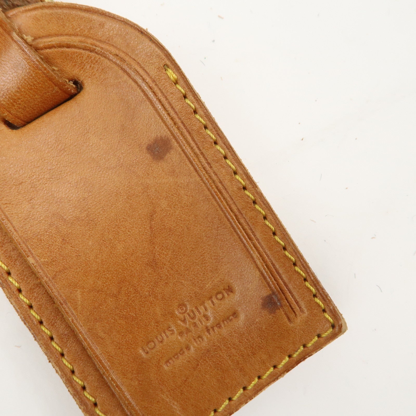 Louis Vuitton Set of 10 Leather Name Tag & Poignet Natural Used