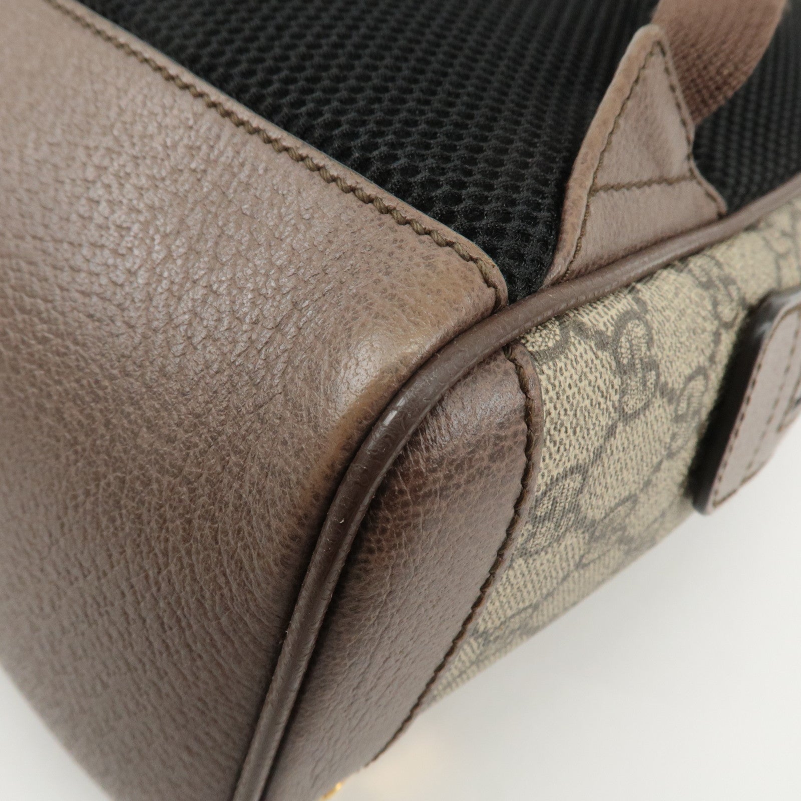 GUCCI Ophidia Sherry GG Supreme Leather Small Backpack 547965 Used