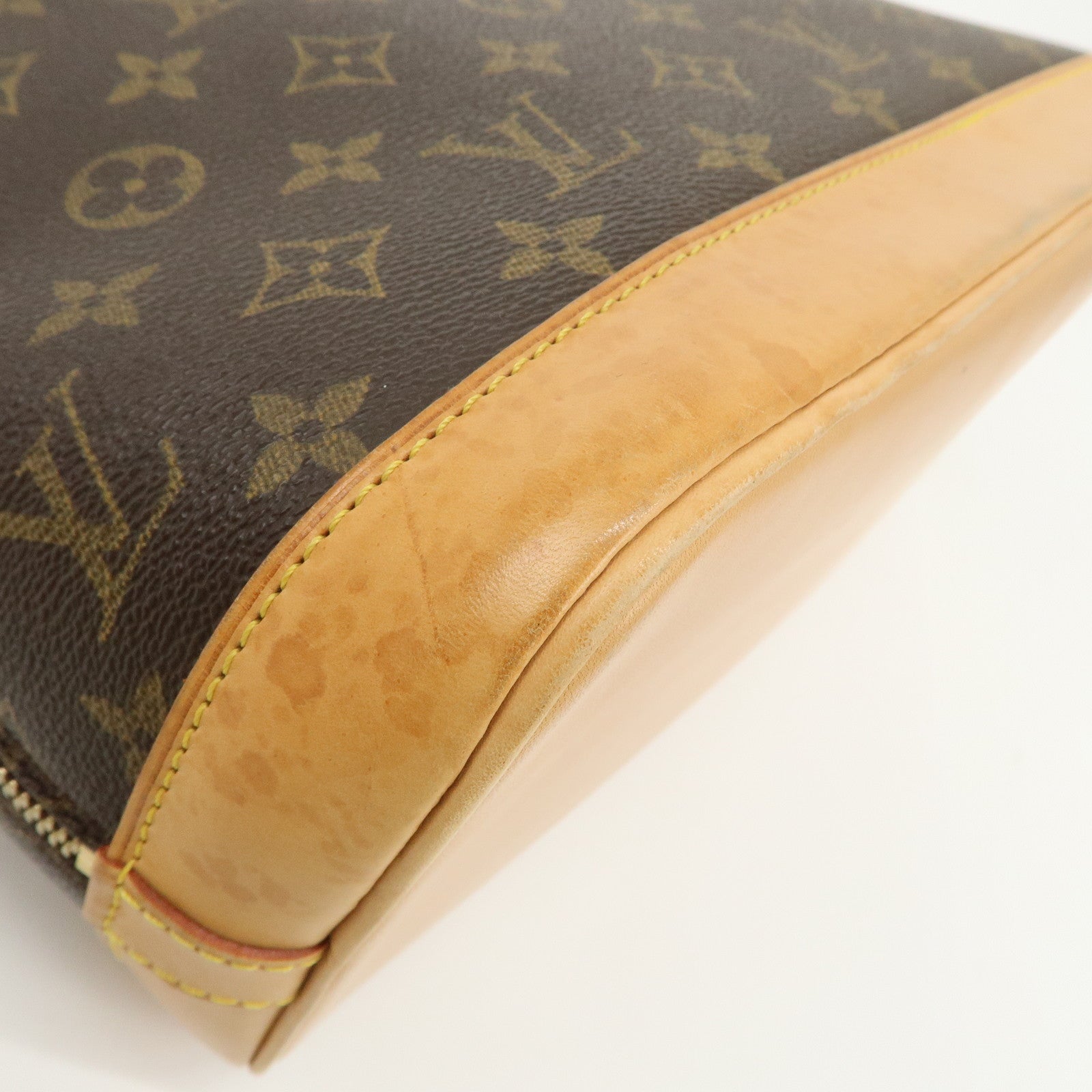 Louis Vuitton Monogram Alma Hand Bag Brown M51130 Used