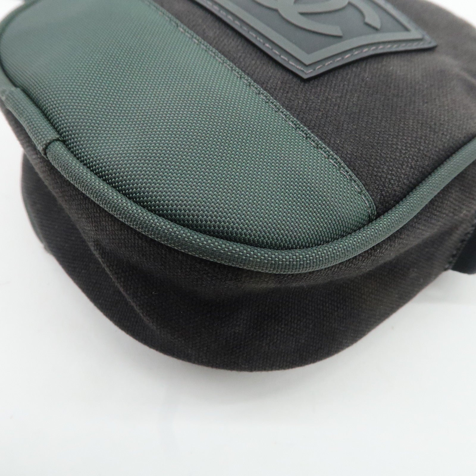 CHANEL COCO Mark Sport Canvas Shoulder Bag Black A23300 Used