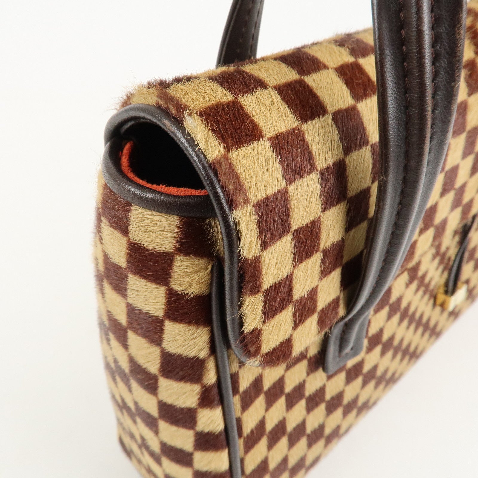 Louis Vuitton Damier Sauvage Lion Hand Bag Beige Brown M92131 Used