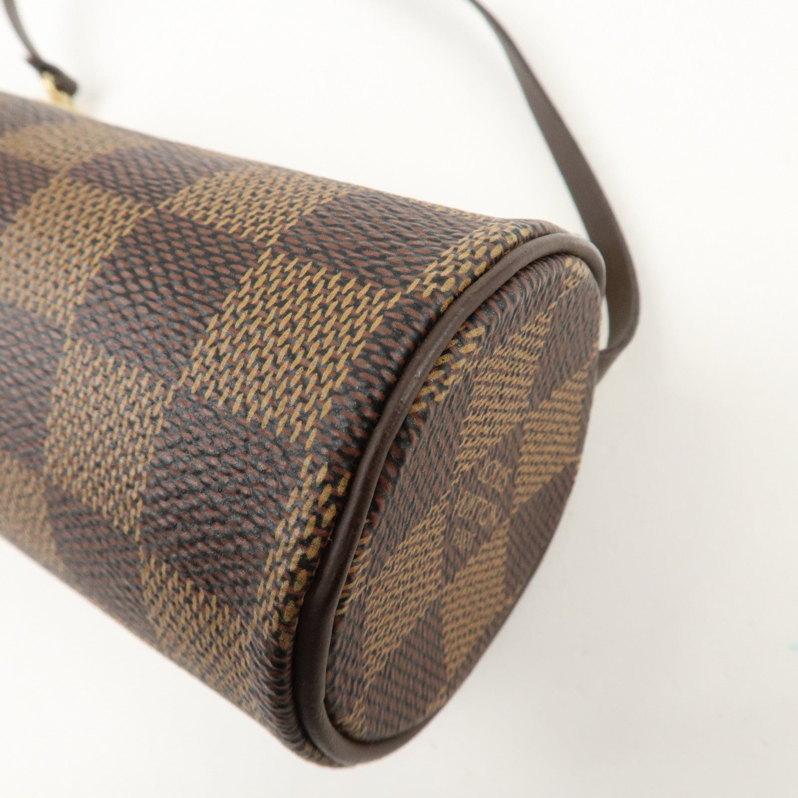 Louis Vuitton Damier Ebene Mini Pouch for Papillon Bag Brown Used