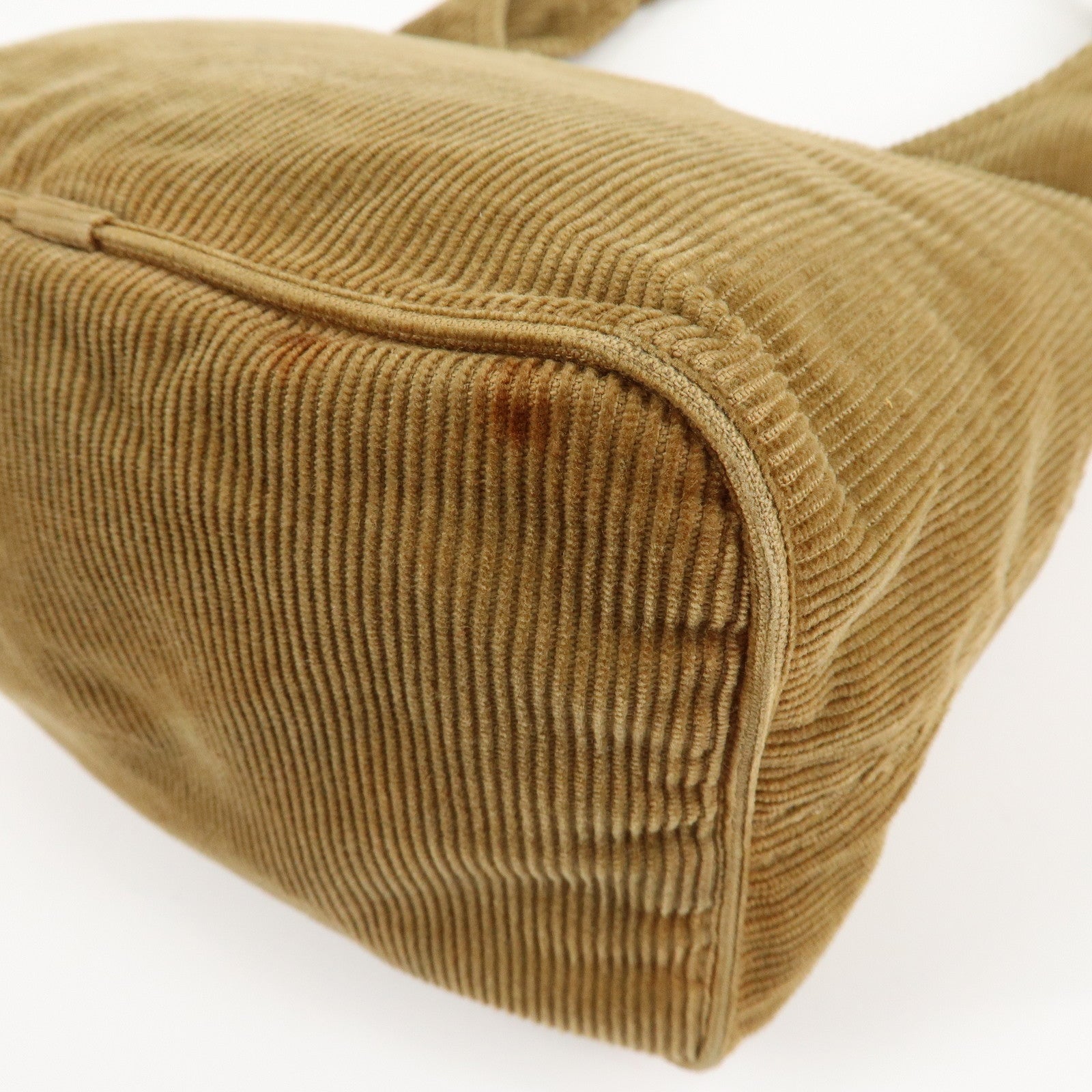 FENDI Corduroy Shoulder Bag 20686 Used