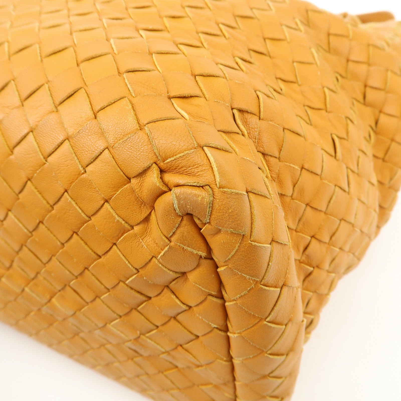 Bottega Veneta Intrecciato leather Tote Bag Orange 179320 Used