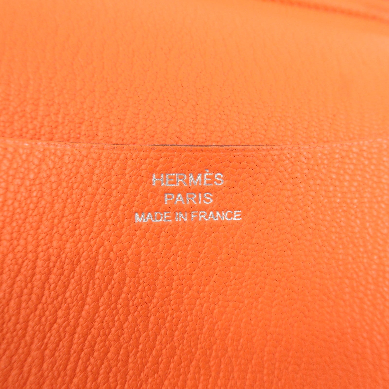 HERMES Leather Agenda PM Planner Cover X Stamped Orange