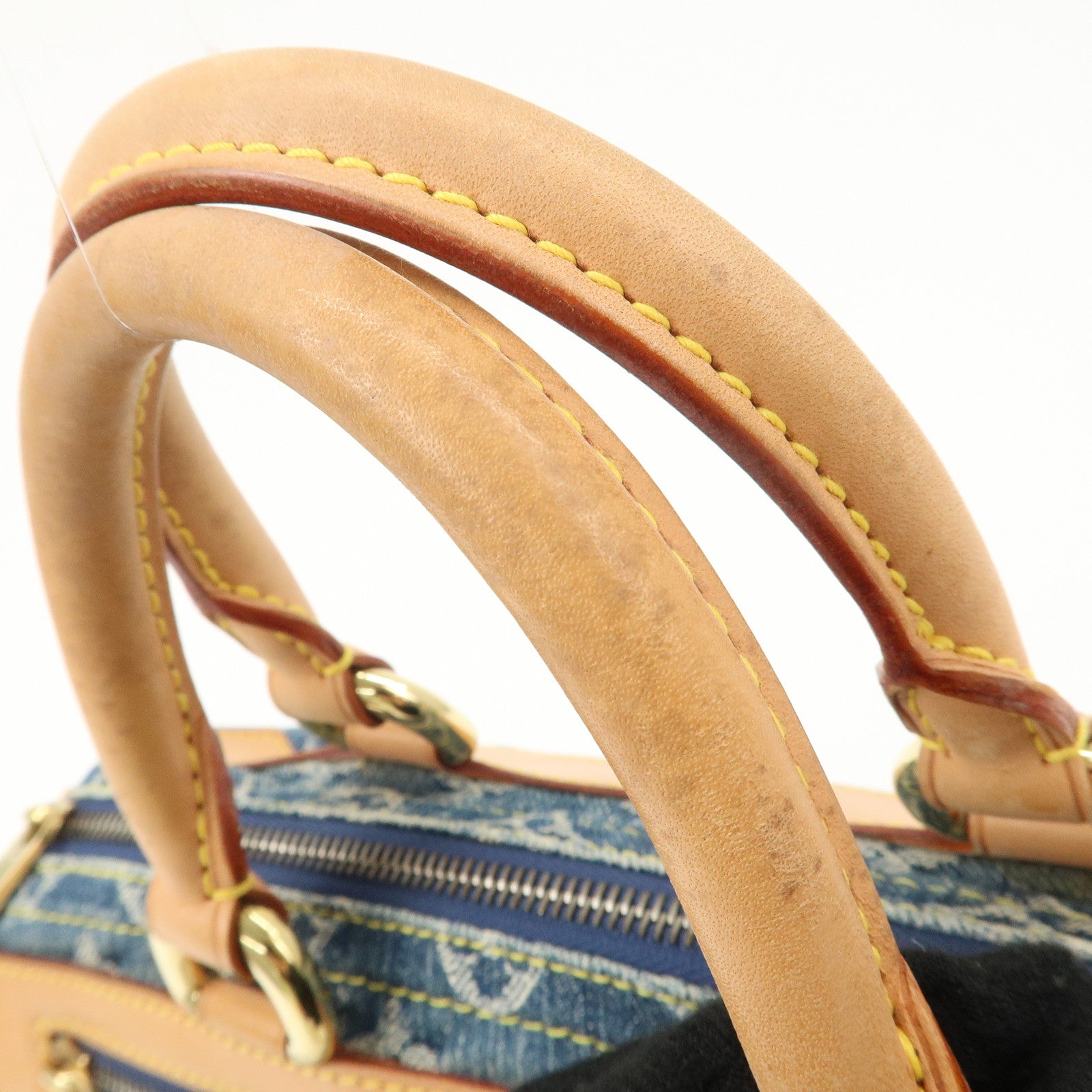 Louis Vuitton Monogram Denim Neo Speedy Boston Bag Blue M95019 Used