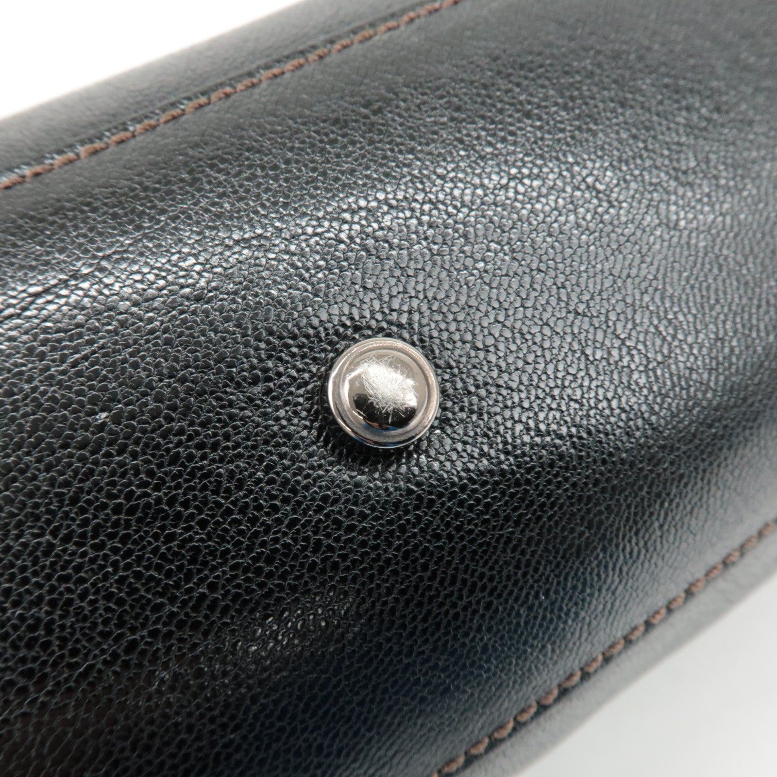 Cartier Must Line Leather Marcello Hand Bag Black Used