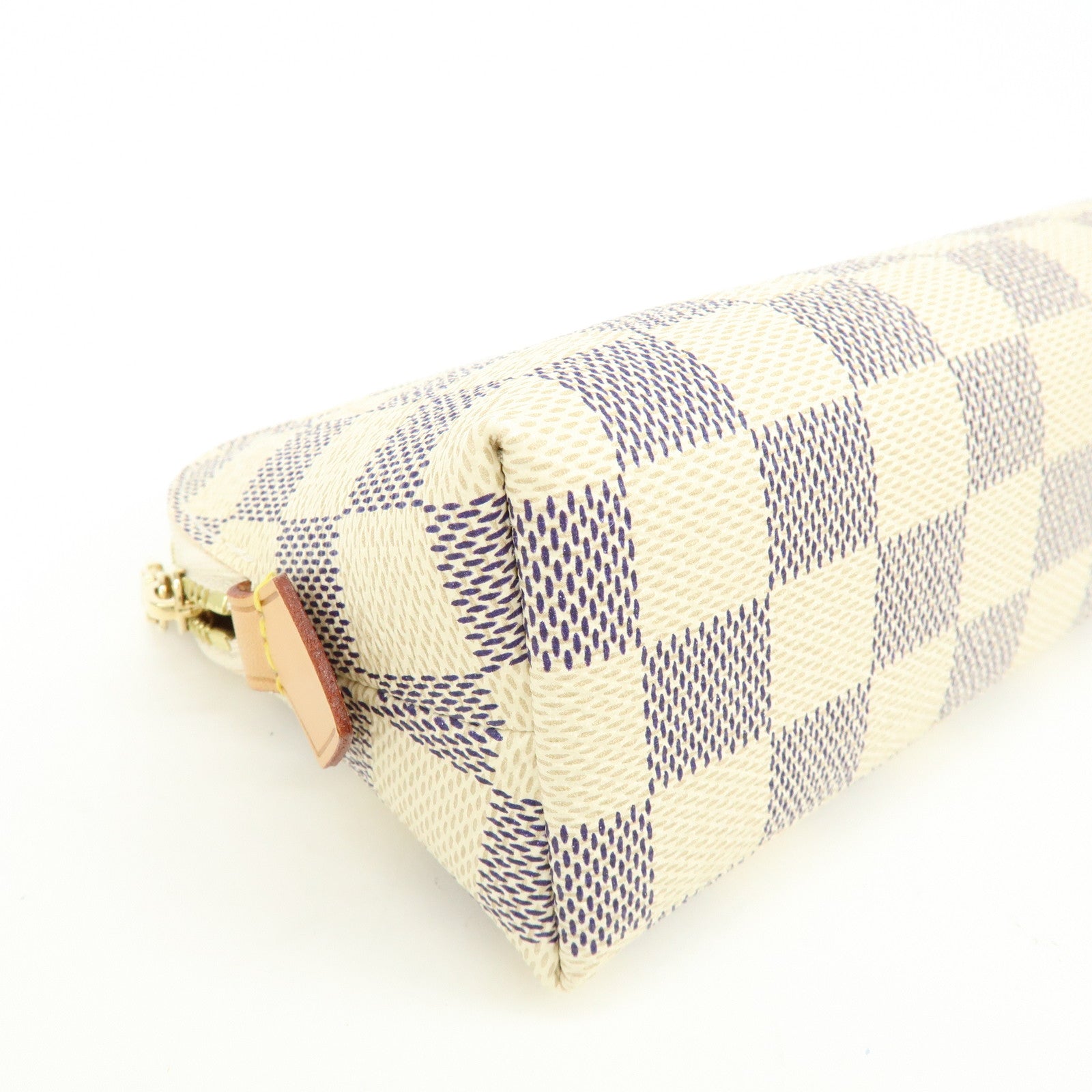 Louis Vuitton Damier Azur Canvas Pochette Cosmetic PM Pouch N60024