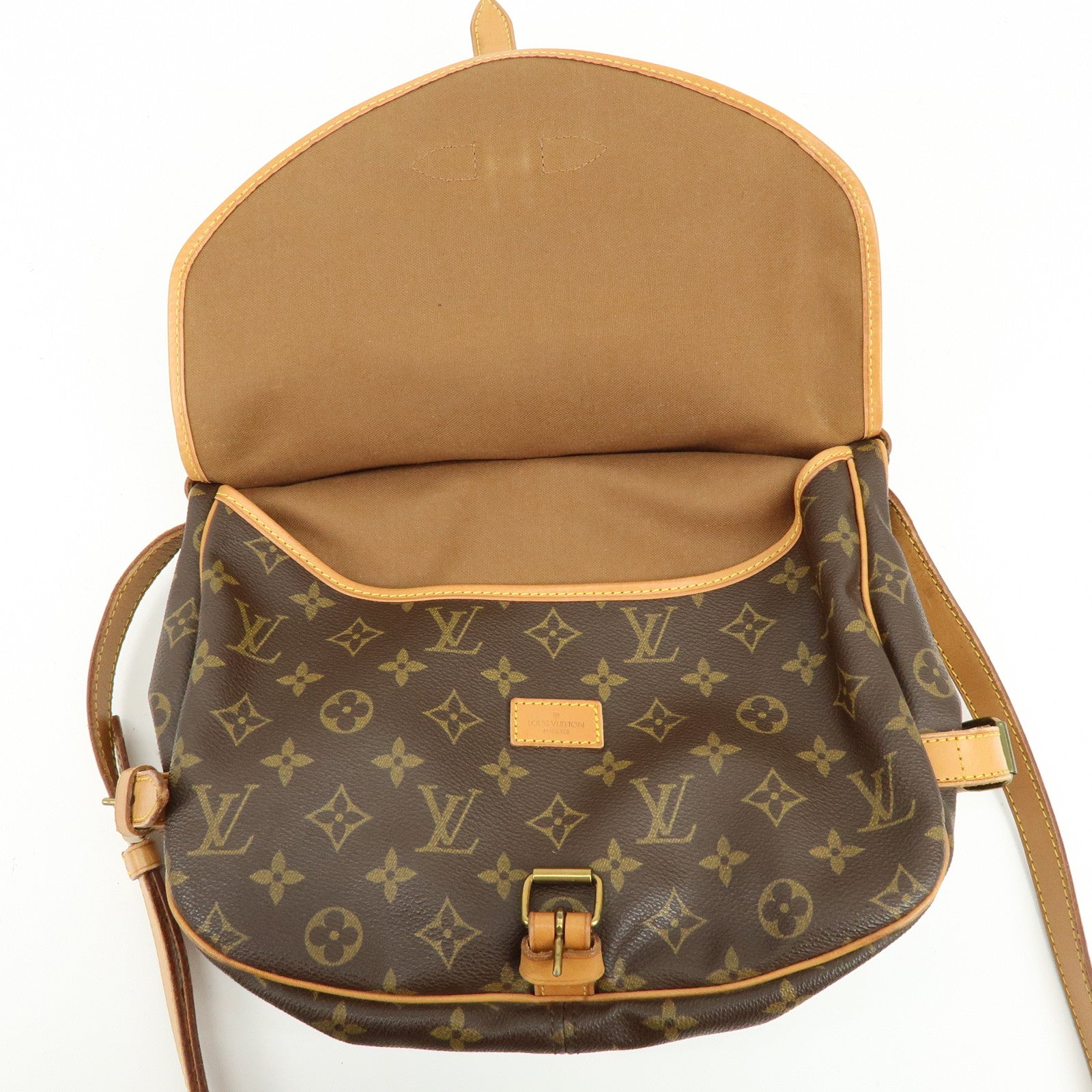 Louis Vuitton Monogram Saumur 30 Canvas Shoulder Bag Brown M42256