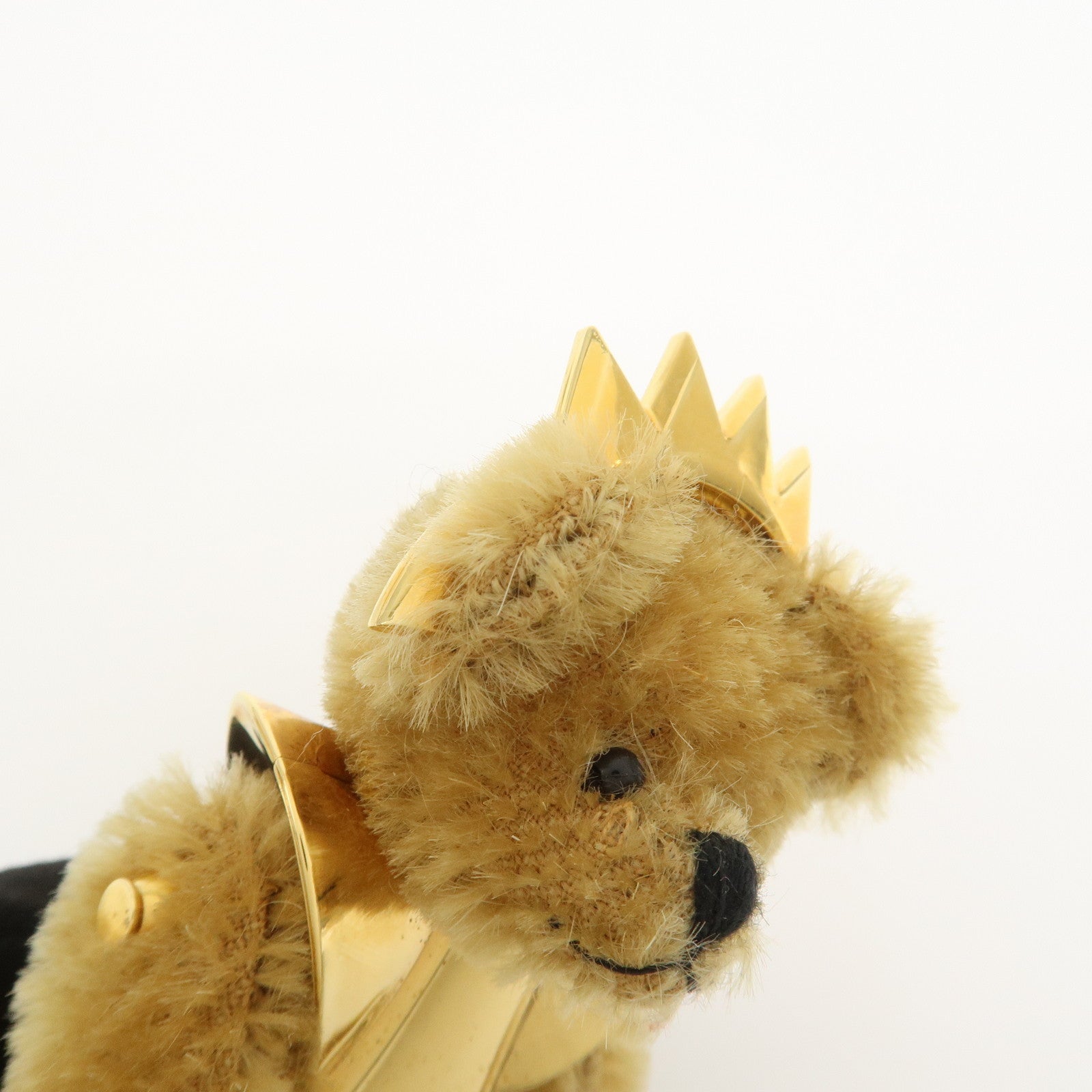 PRADA Teddy Bear Key Bag Charm Lucky Star Gold Brown