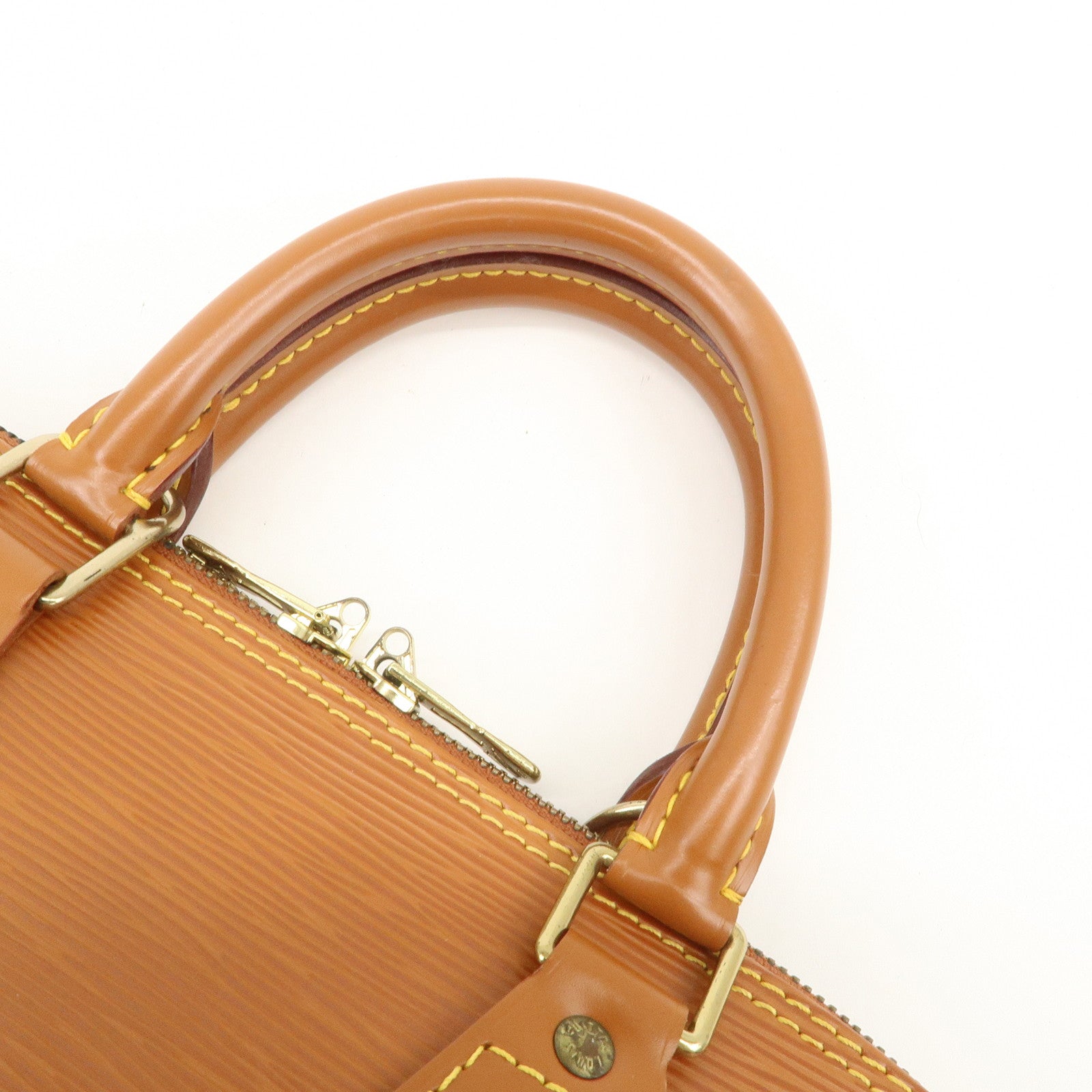 Louis Vuitton Epi Leather Alma PM Hand Bag Zipang Gold M52148