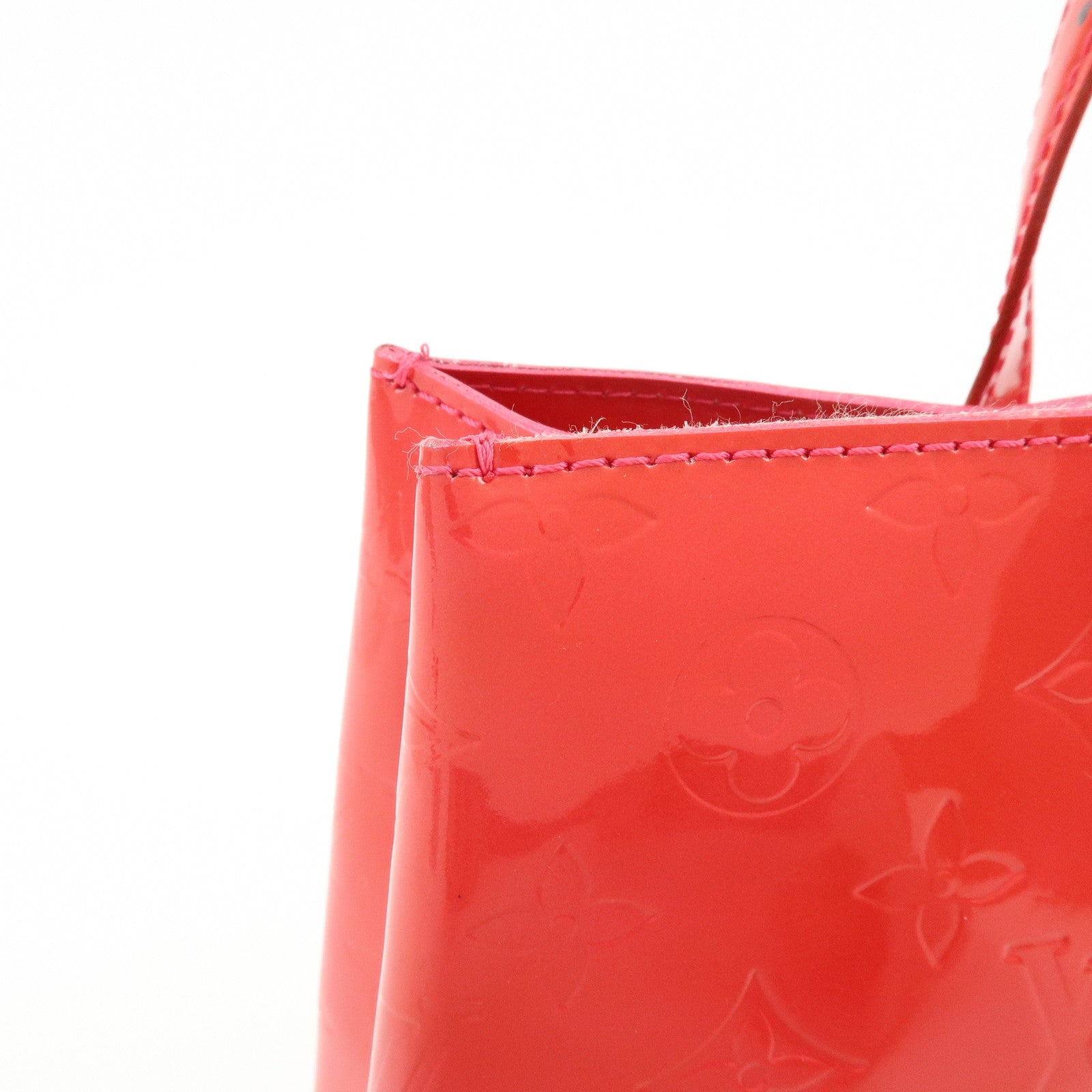 Louis Vuitton Monogram Vernis Wilshire PM Hand Bag Rose Pop M93643