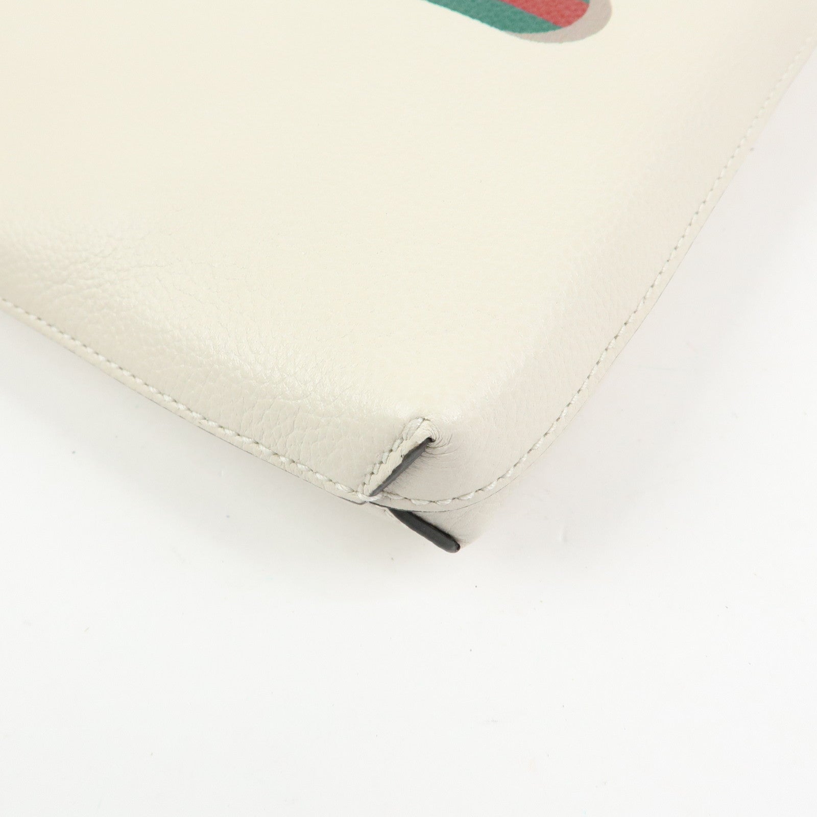 GUCCI Sherry Vintage Logo Medium Portfolio Clutch Bag Ivory 572770