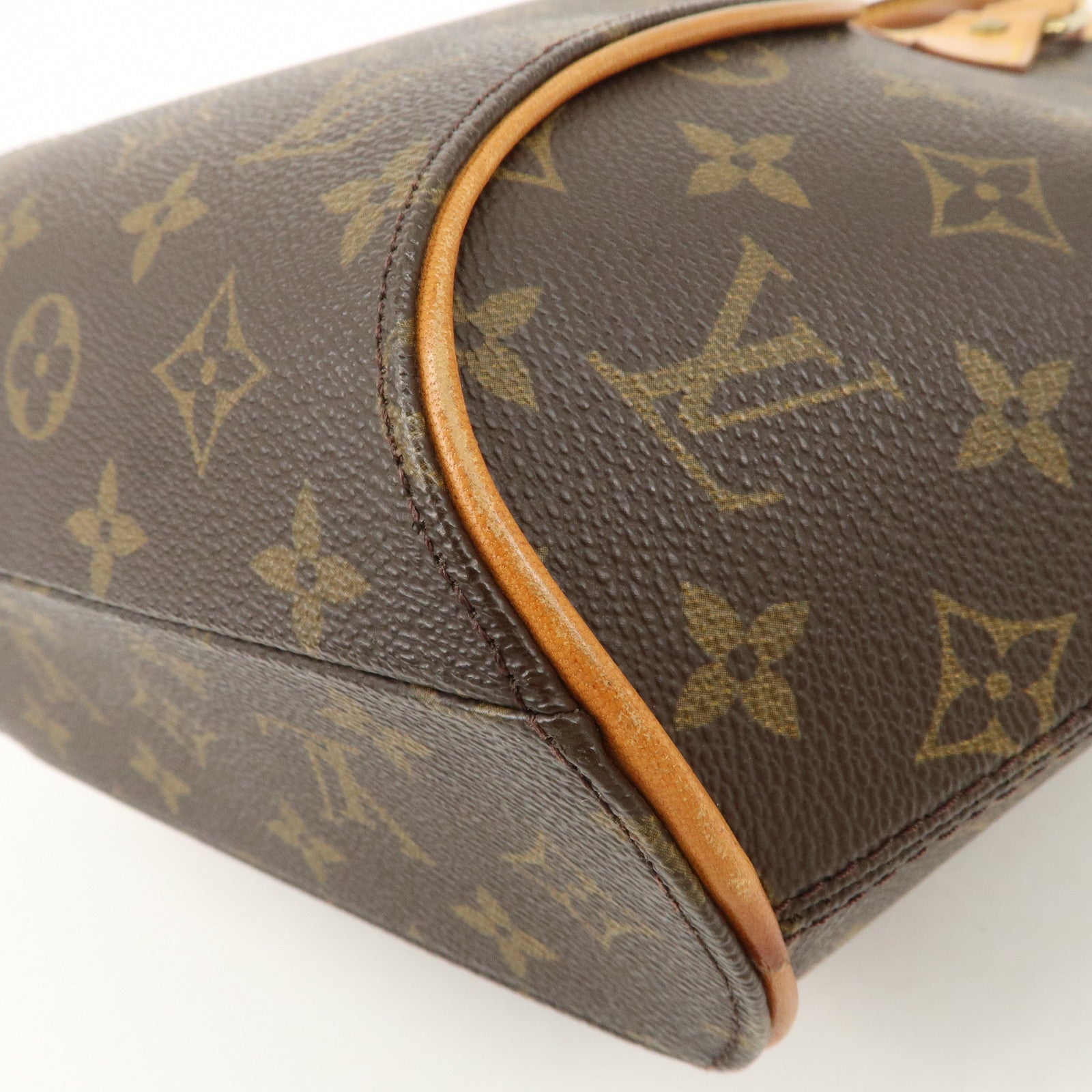 Louis Vuitton Monogram Ellipse PM Hand Bag Brown Gold Hardware M51127 Used