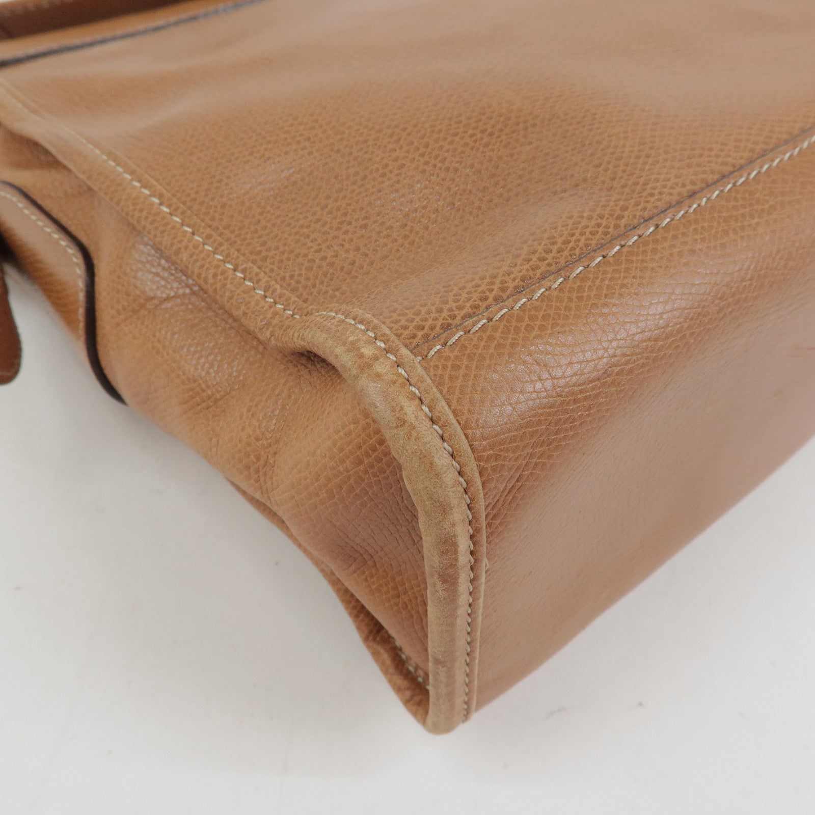 LOEWE Anagram Leather Shoulder Bag Crossbody Bag Brown