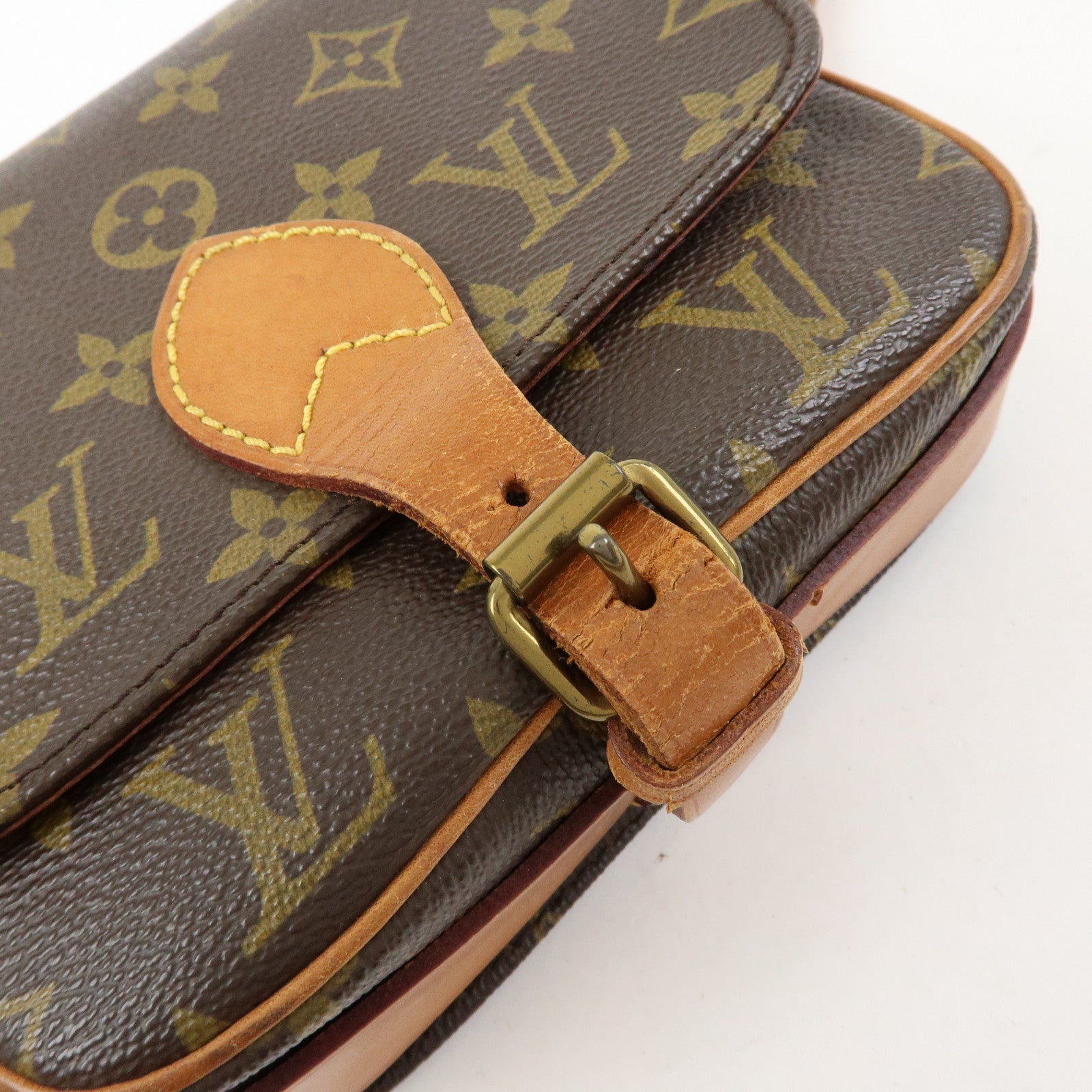 Louis Vuitton Monogram Mini Cartouchiere Shoulder Bag Brown M51254