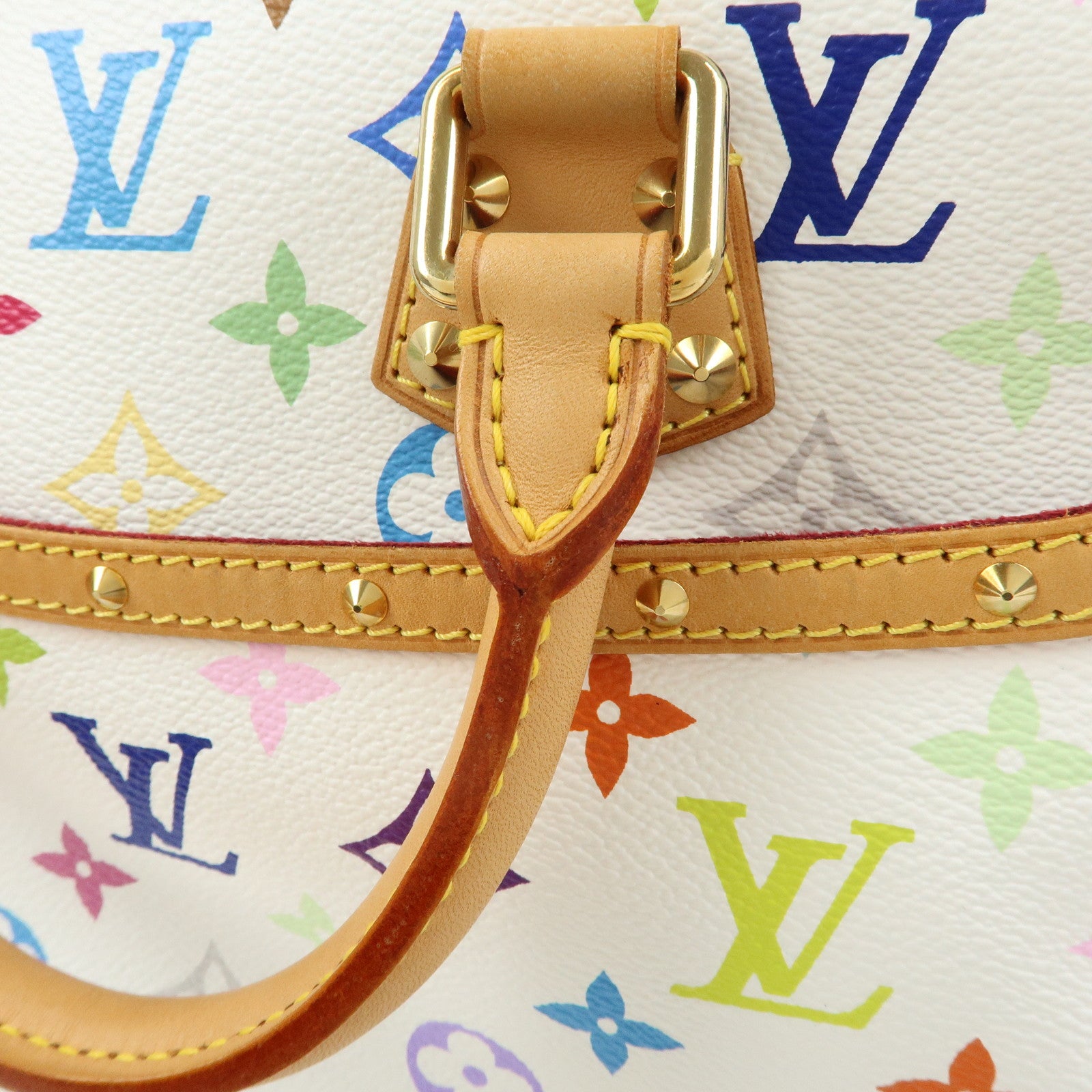 Louis Vuitton Monogram Multicolor Trouville Hand Bag Blanc M92663
