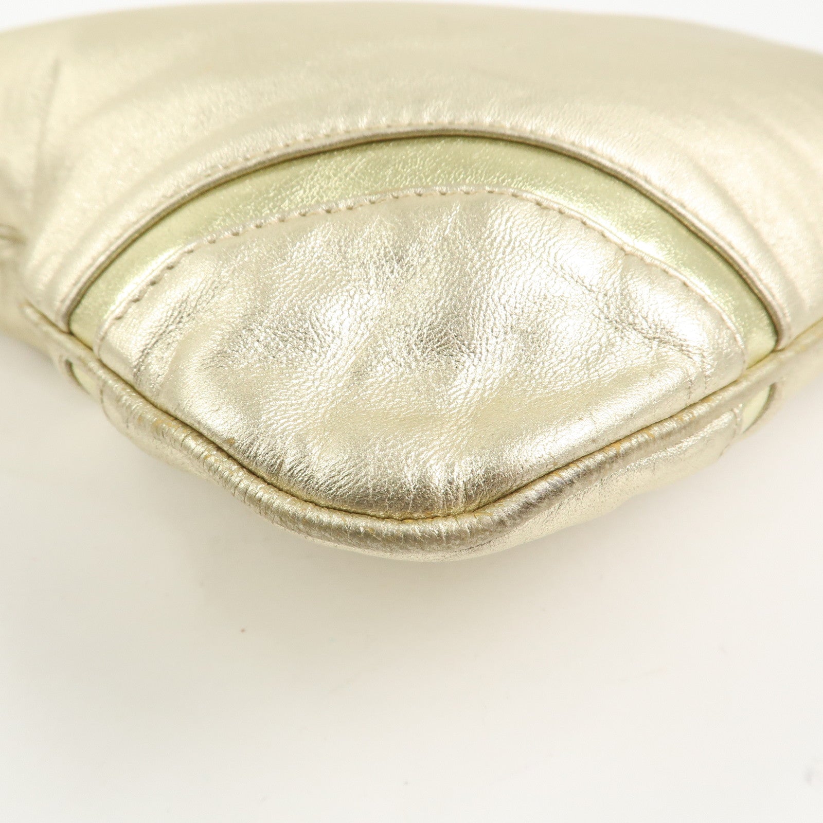 LOEWE Anagram Logo Leather Tote Bag Hand Bag Champagne Gold