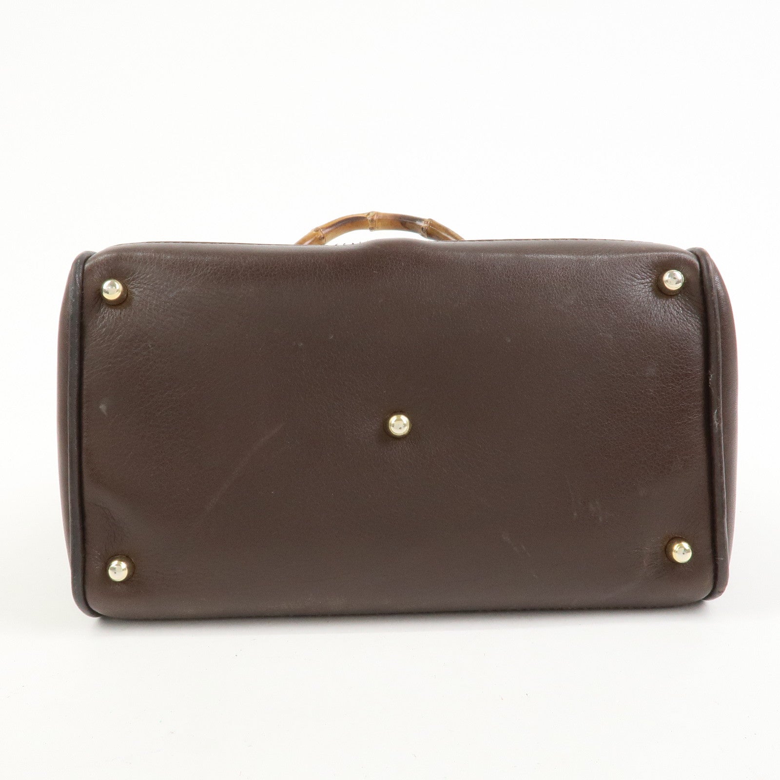 GUCCI Bamboo 2Way Bag Hand Bag Shoulder Bag Brown 000・122