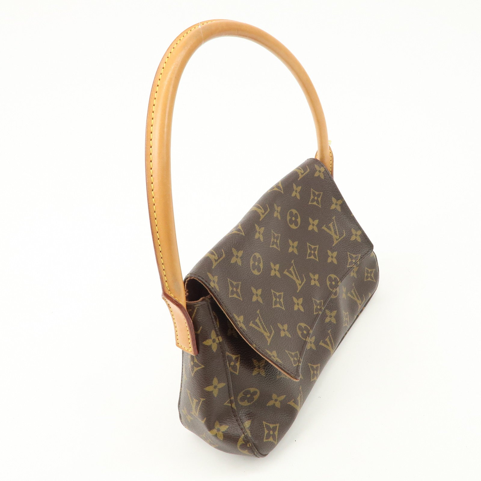 Louis Vuitton Monogram Mini Looping Shoulder Bag Brown M51147 Used
