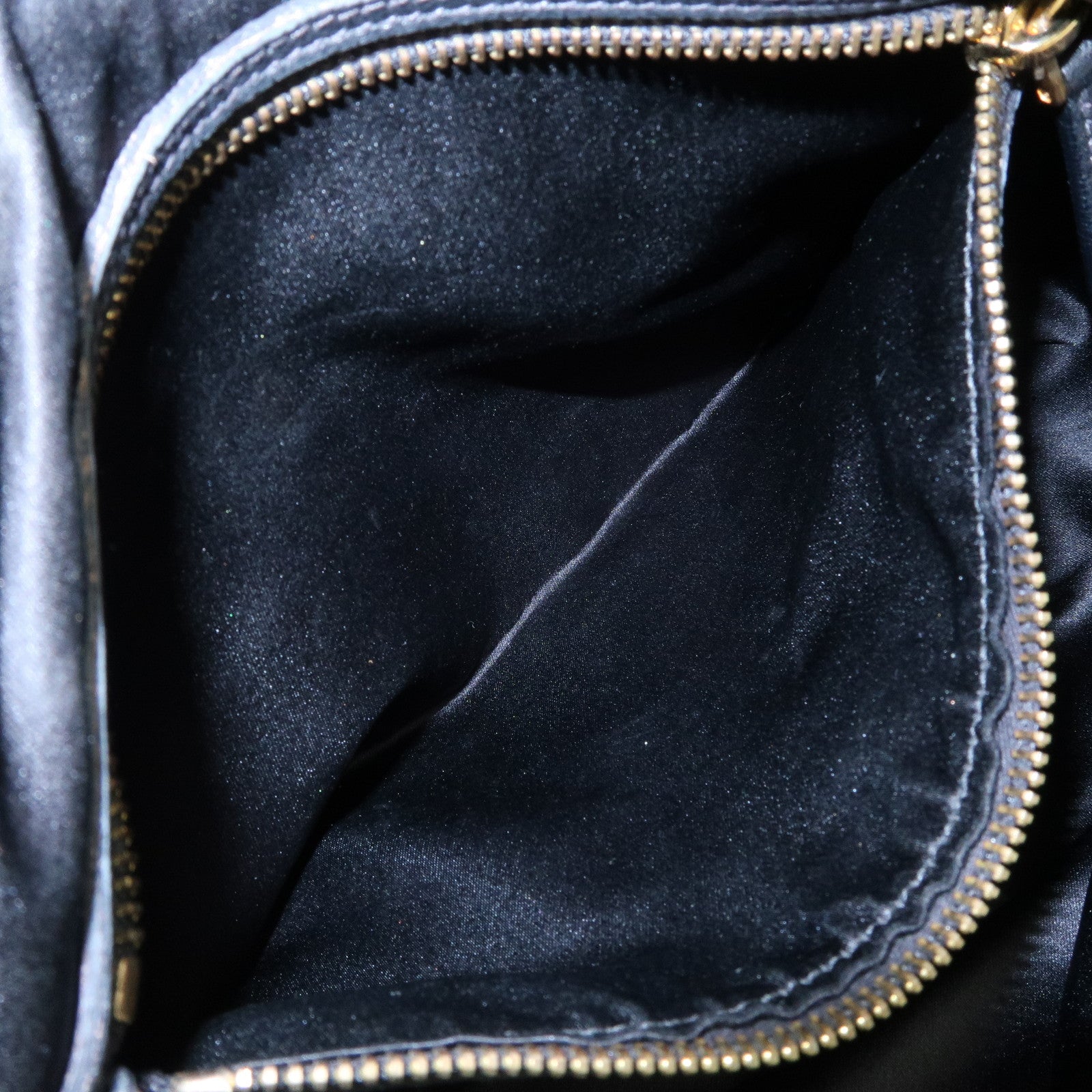MIUMIU Logo Leather Shoulder Bag Tote Bag Black GOLD HDW Used