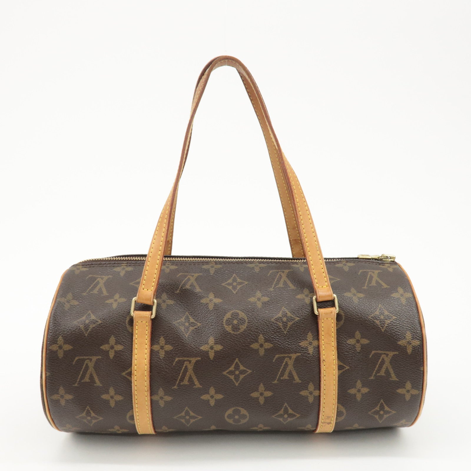 Louis Vuitton Monogram Papillon 30 Hand Bag New Style Brown M51385 Used