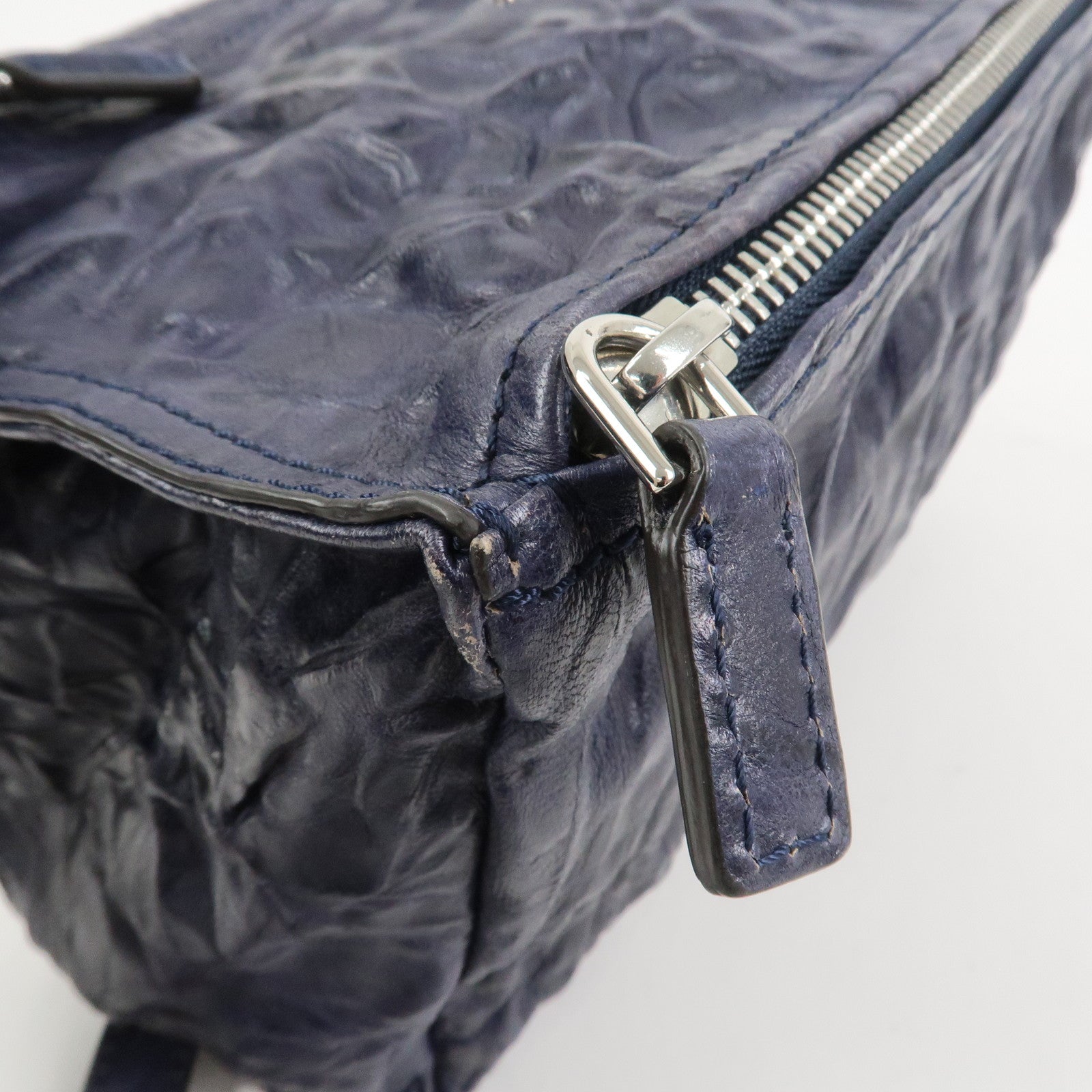 GIVENCHY Pandora Leather 2Way Bag Hand Bag Shoulder Bag Navy