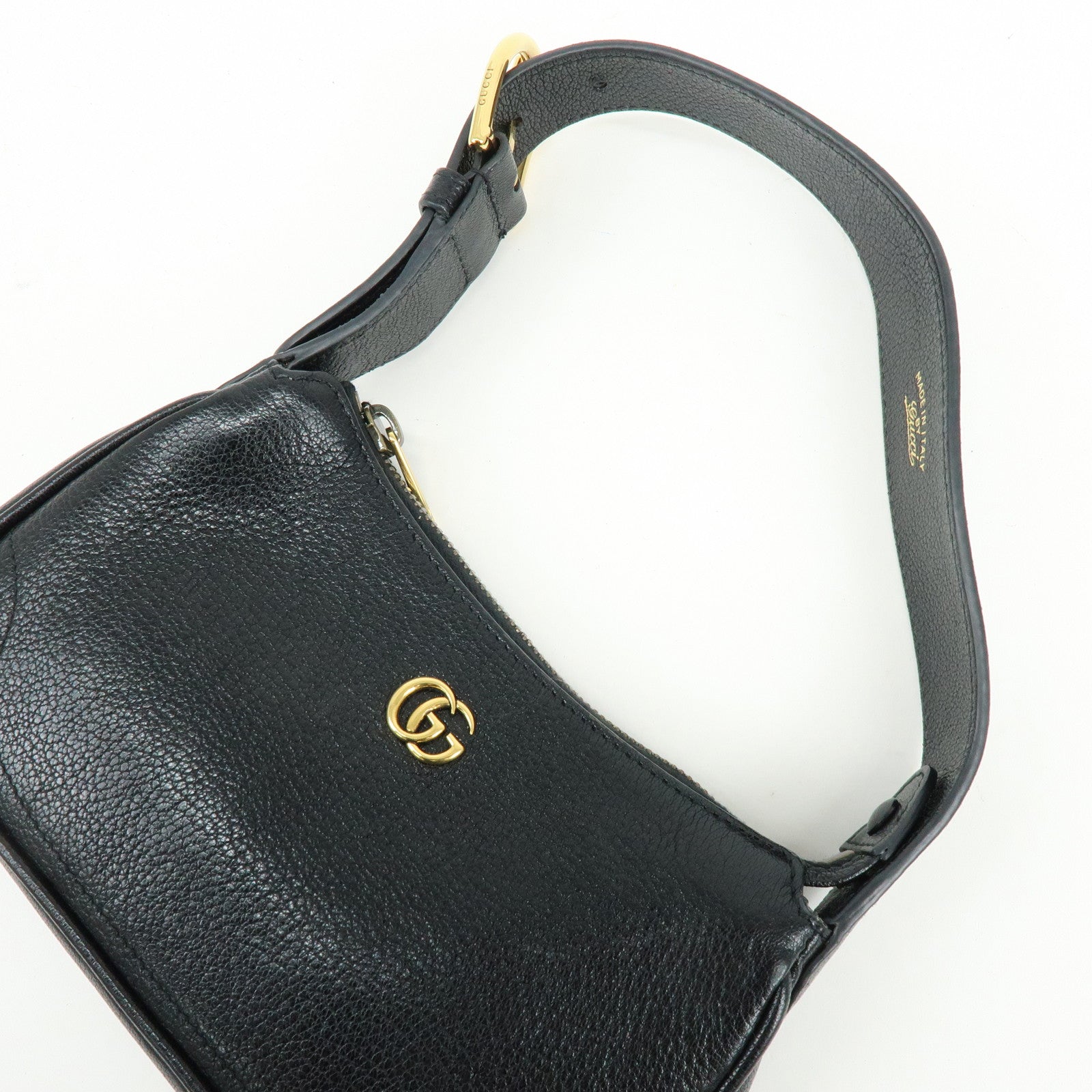 GUCCI GG Marmont Leather Small Hand Bag Black 139076