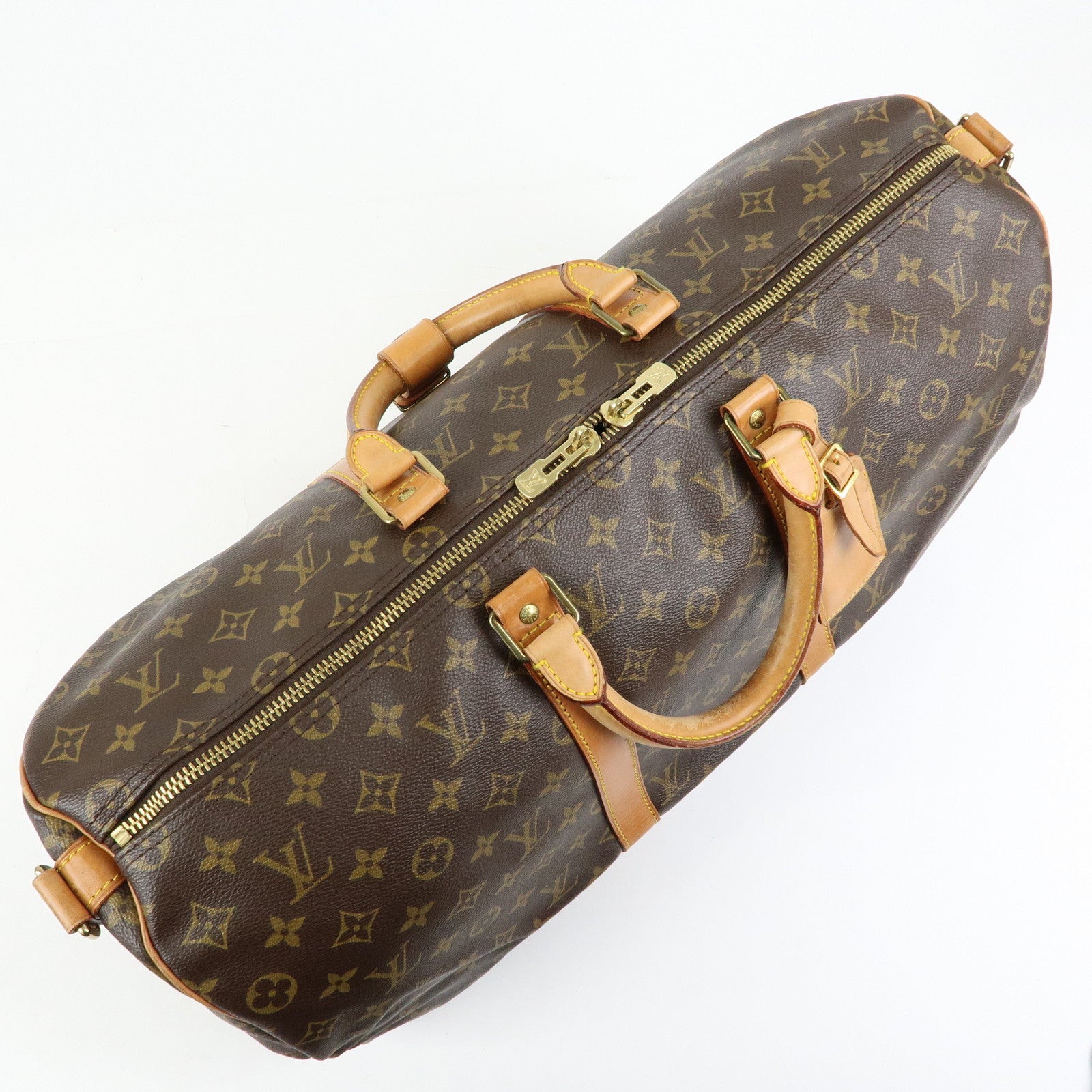 Louis Vuitton Monogram Keep All Bandouliere 50 Boston Bag M41416