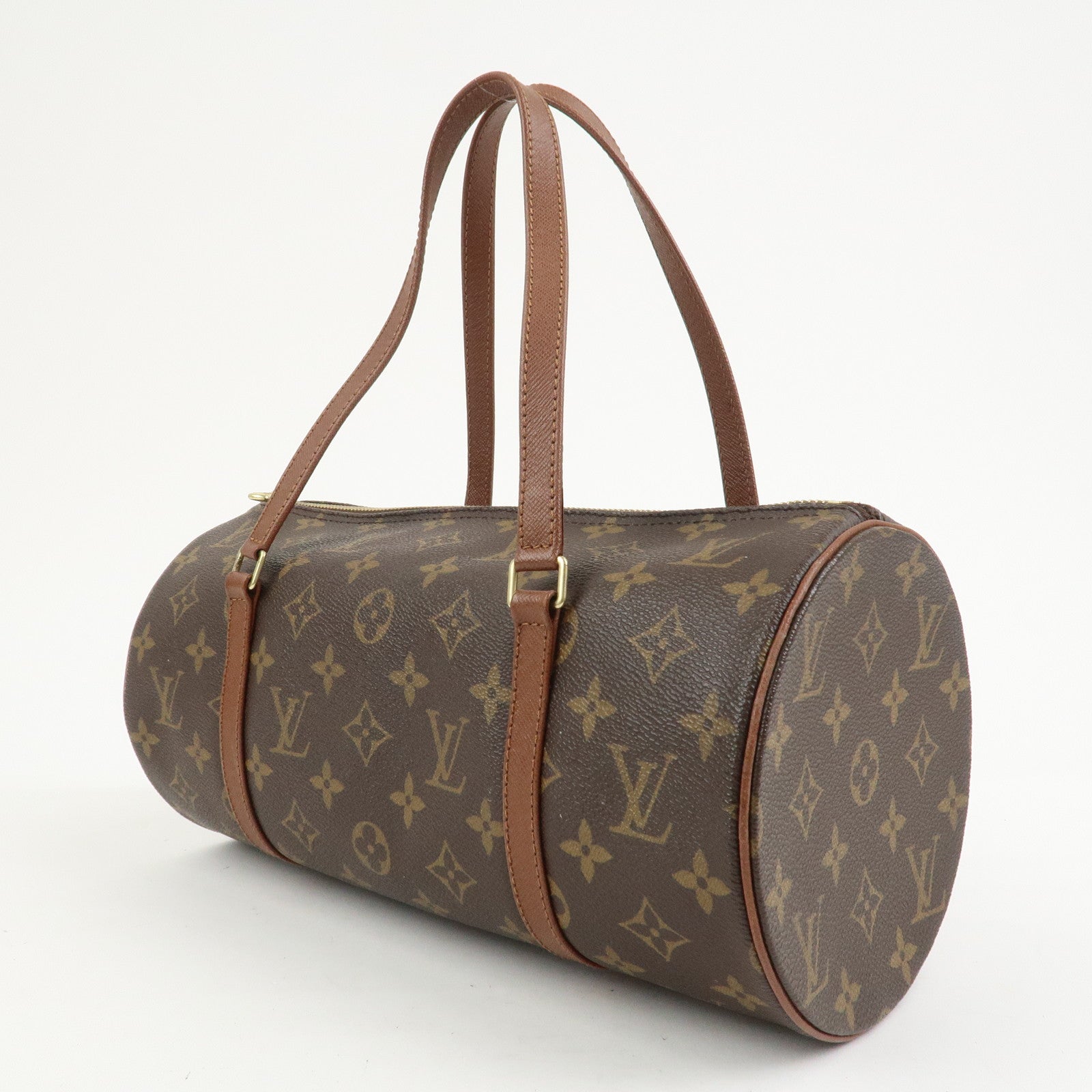 Louis Vuitton Monogram Papillon 30 Hand Bag Brown M51365