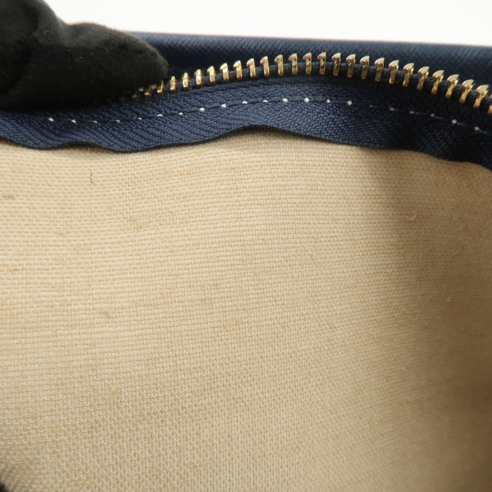 TORY BURCH Leather Tote Bag Hand Bag Navy
