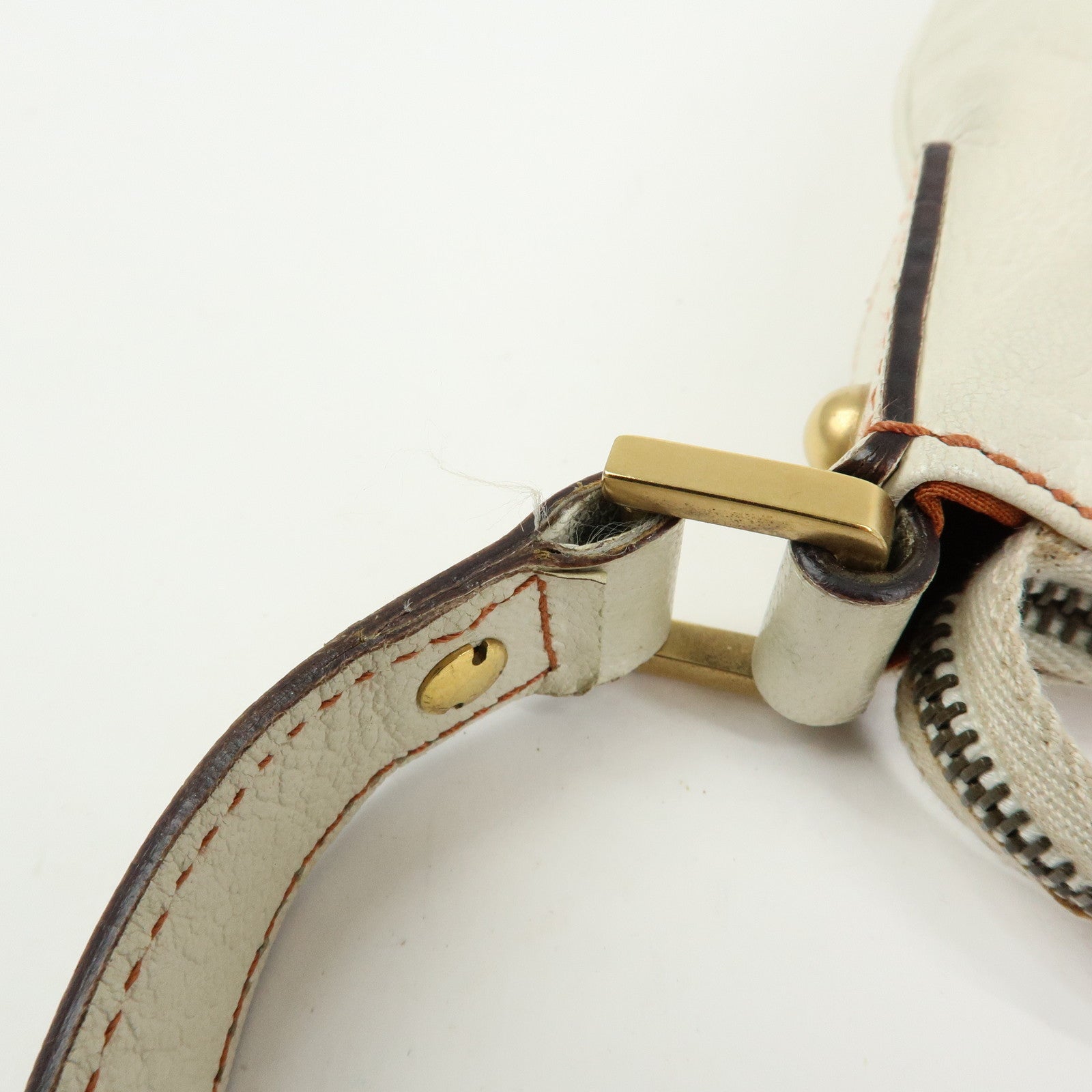 GUCCI Interlocking G Leather Hand Bag Shoulder Bag Ivory 121552