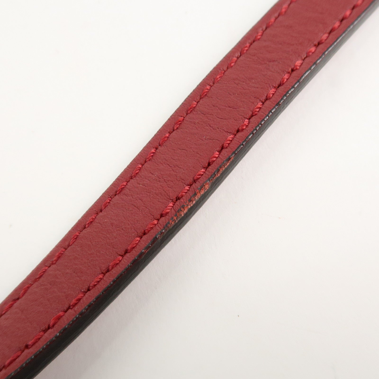 GUCCI Micro Guccissima 2Way Hand Shoulder Bag Castilian Red 449654 Used