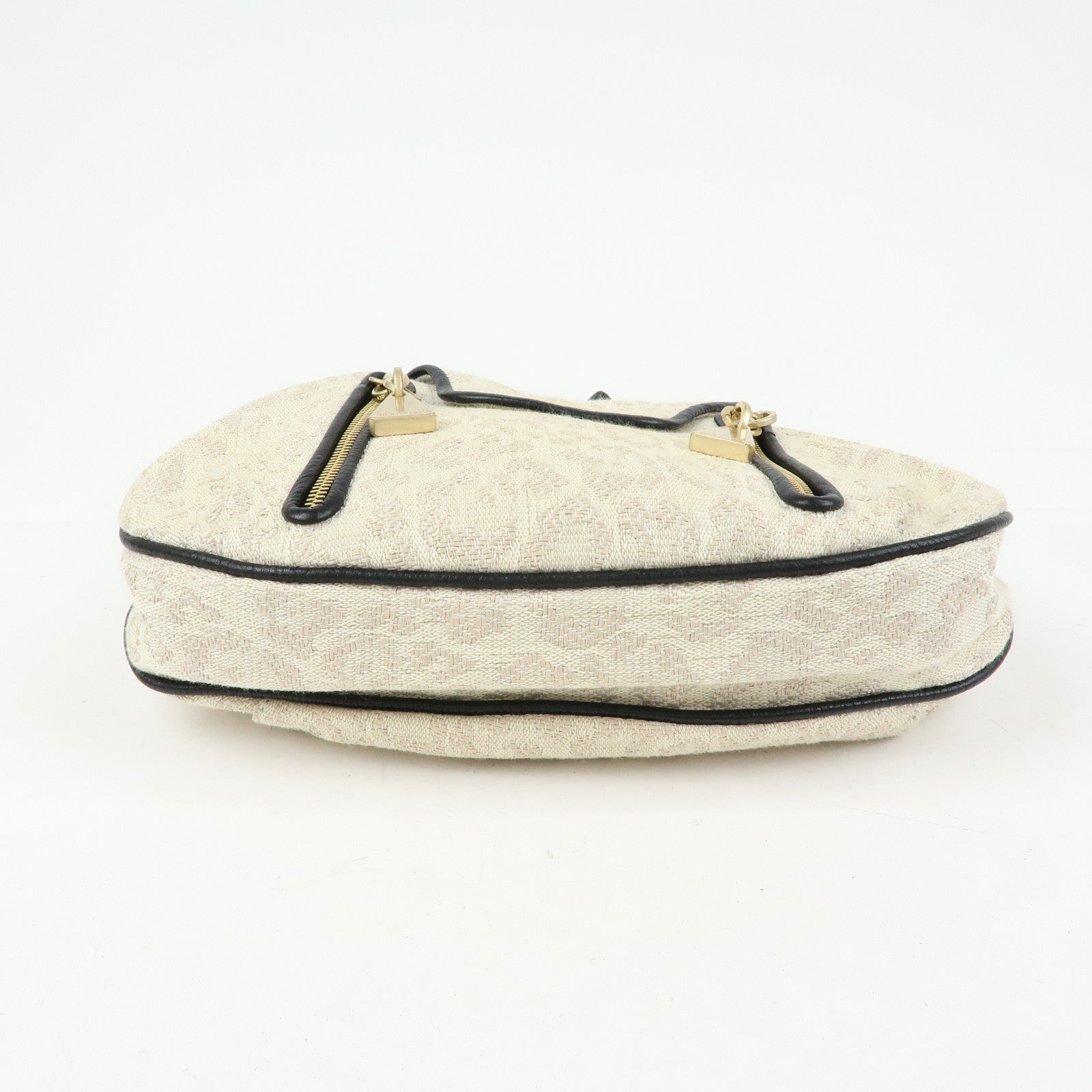 Chloe See By Chloe Canvas Leather Shoulder Bag Ivory Black