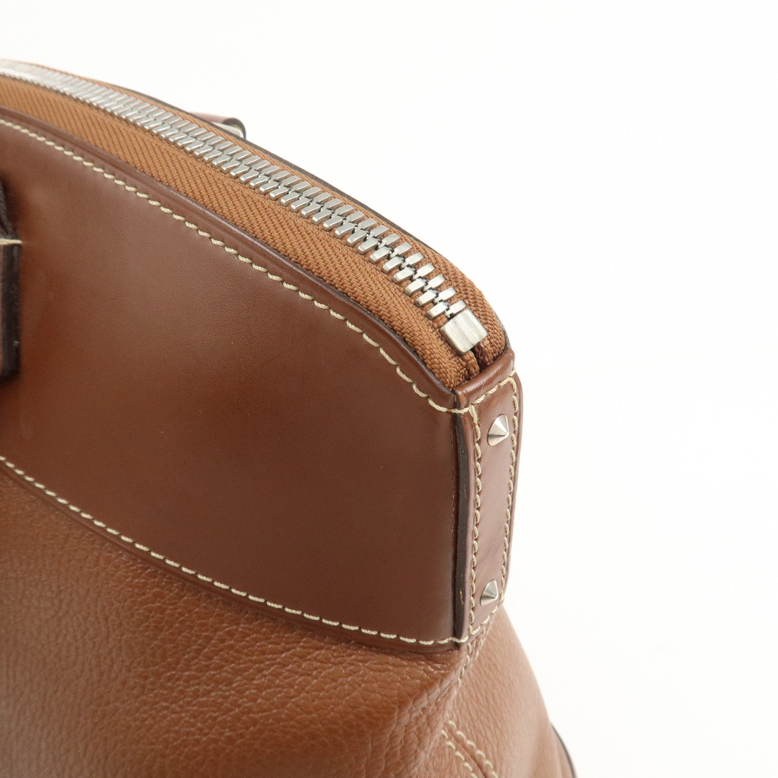 Louis Vuitton Suhari Leather Lock it MM Hand Bag Sienne M91889