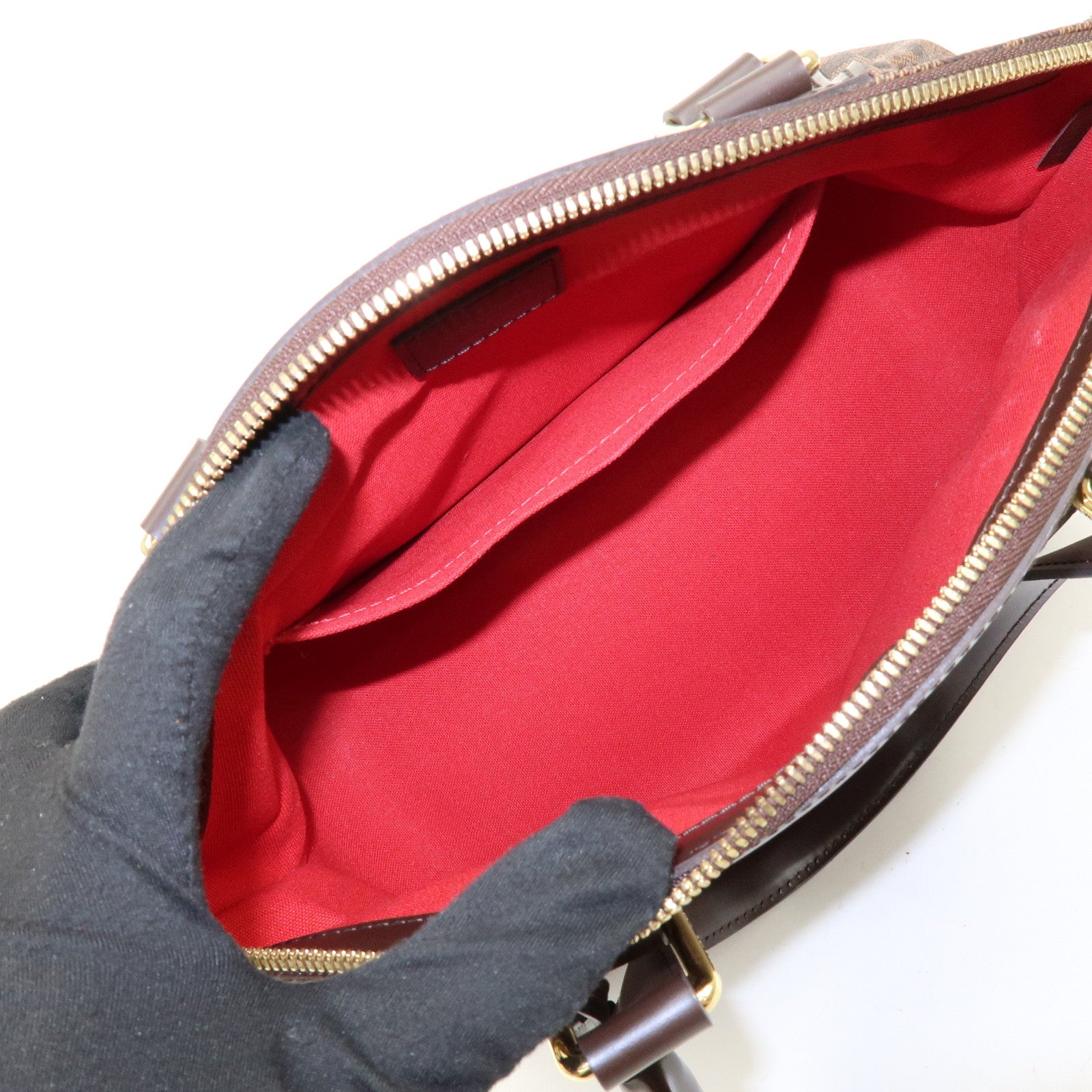 Louis Vuitton Damier Ebene Verona PM Hand Bag Brown