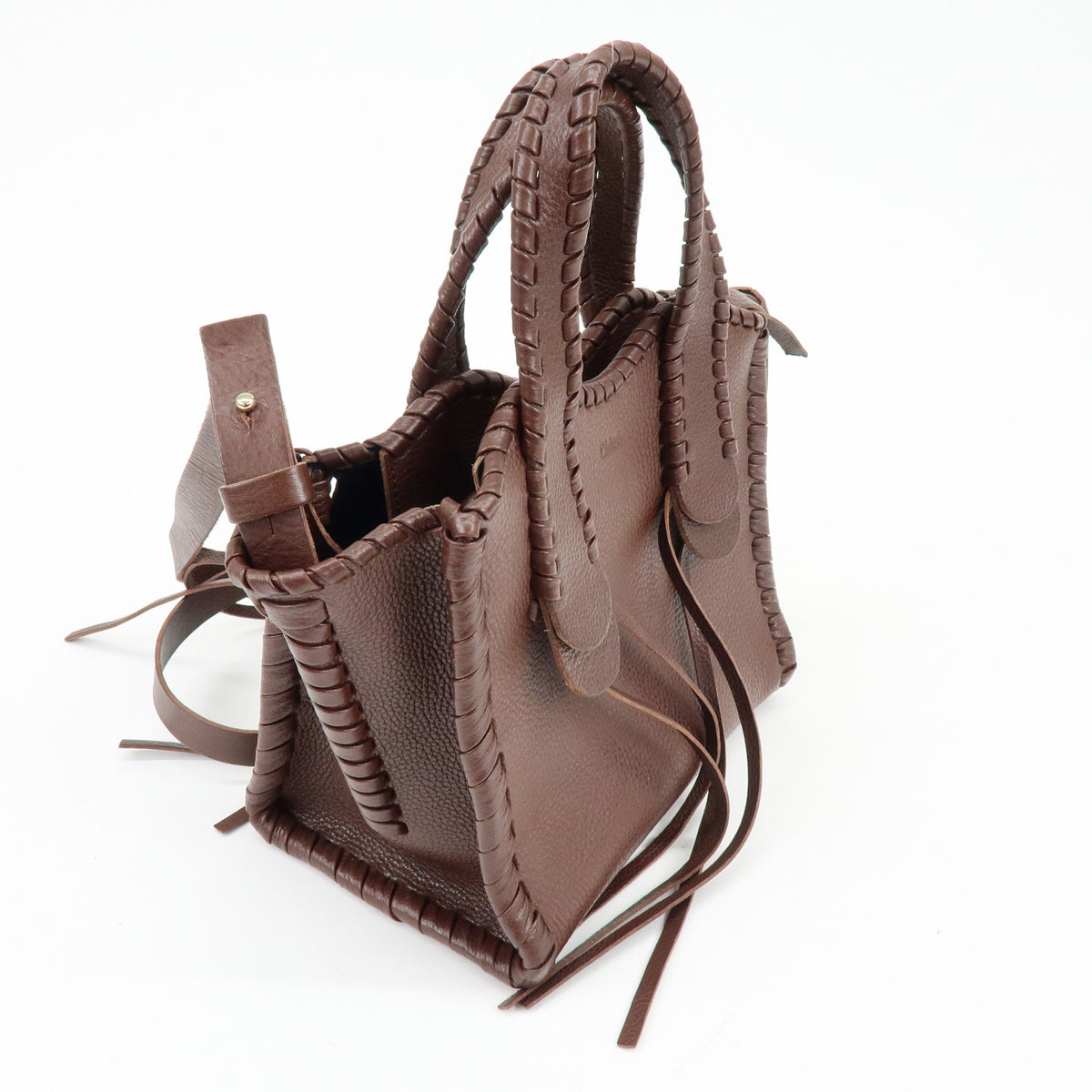 Chloe Mony Leather 2Way Bag Shoulder Bag Hand Bag Brown