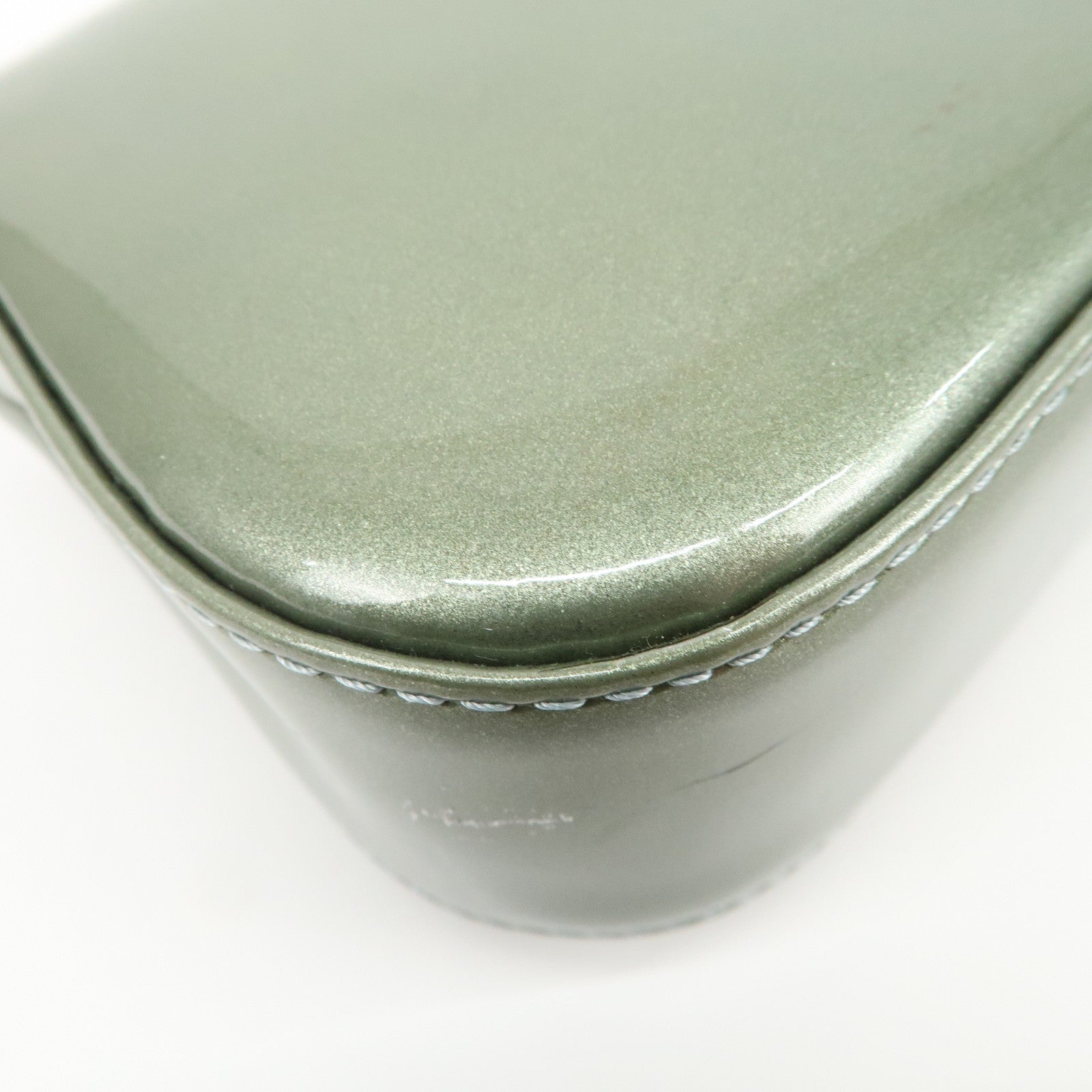 Louis Vuitton Vernis Leather Pochette Sobe Clutch Bag Blue